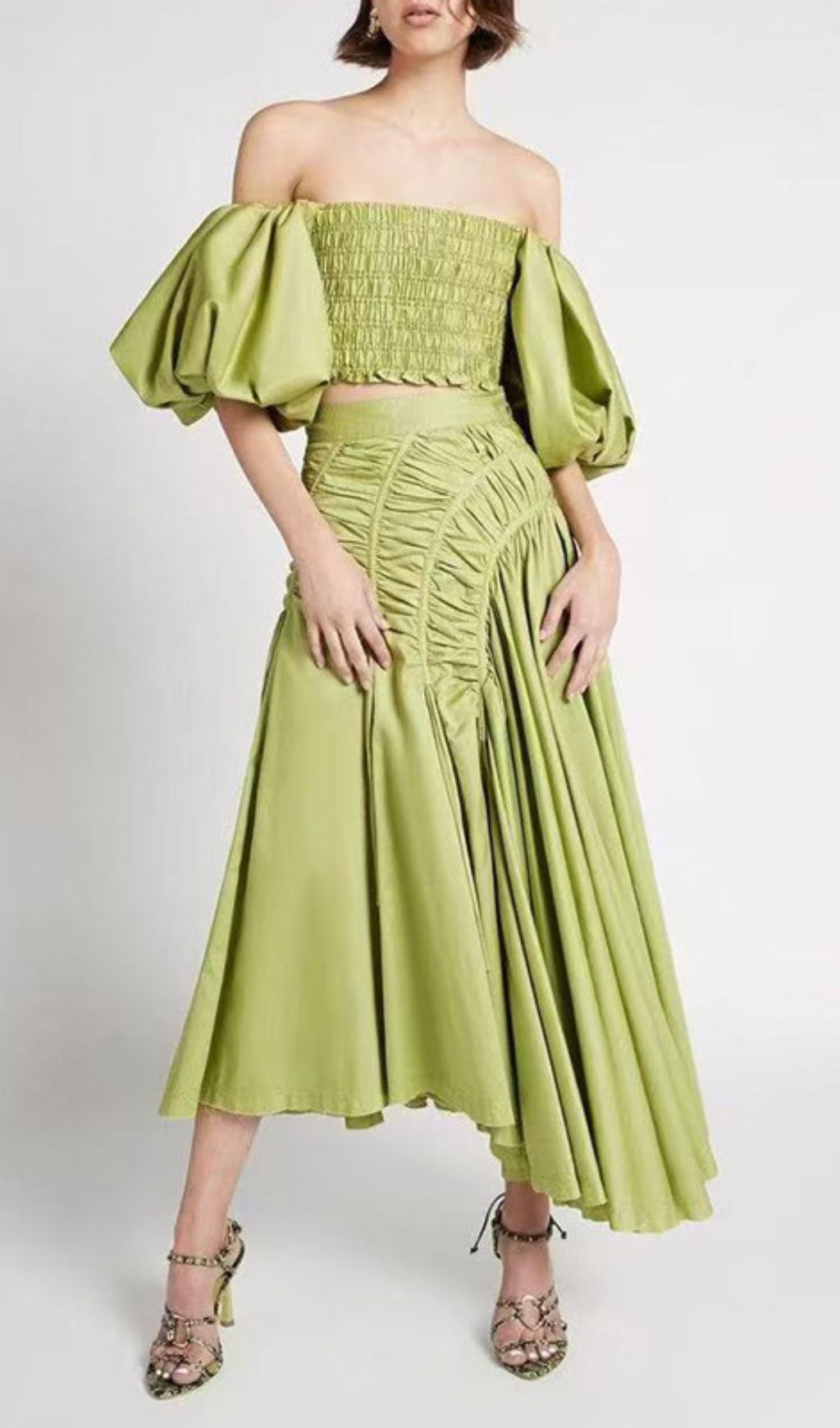 83fc55d835654c32734e640cf7300da1.jpg Fashionslee Women Ivo Puff Sleeve Two-Piece Set