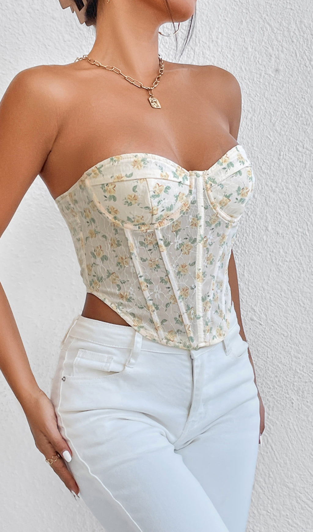 TRENDING FLORAL MESH CORSET TOP - OWNCI TRENDING FLORAL MESH CORSET TOP - OWNCI
