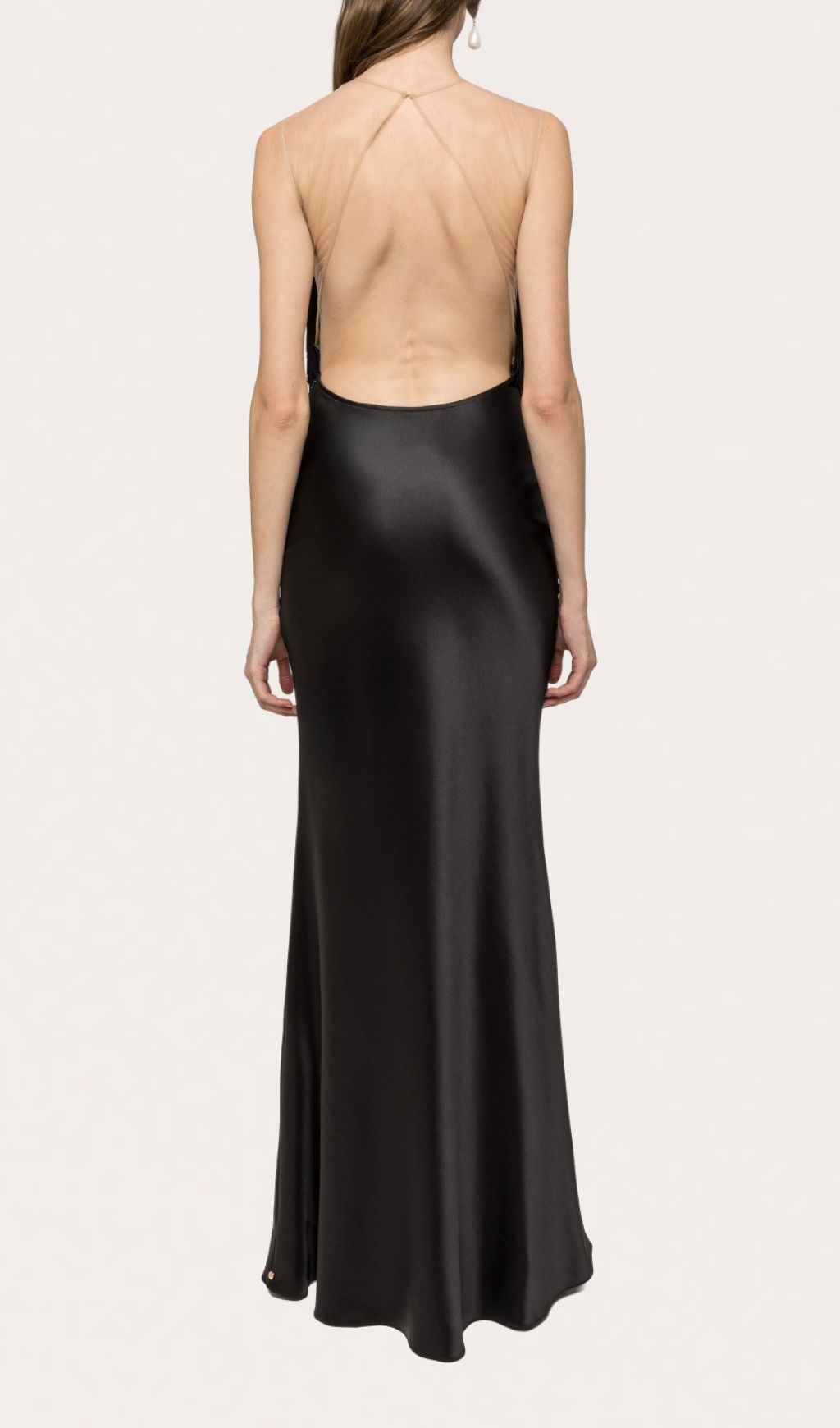 Fashionslee Women Katell Black Sleeveless Tassel Backless Maxi Dress
