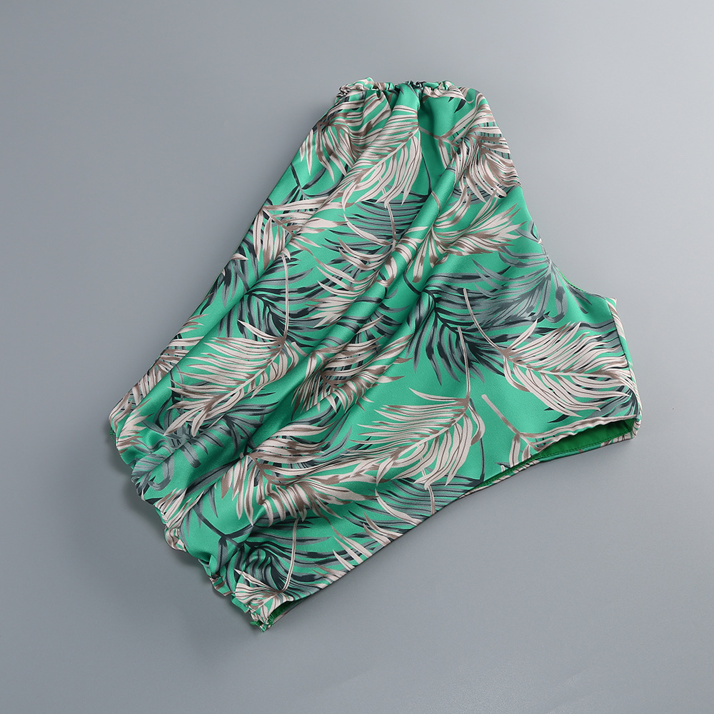 84930523224f6cb26e8571459cb567a2.jpg Fashionslee Women Evelien Green Printed One-Shoulder Maxi Dress
