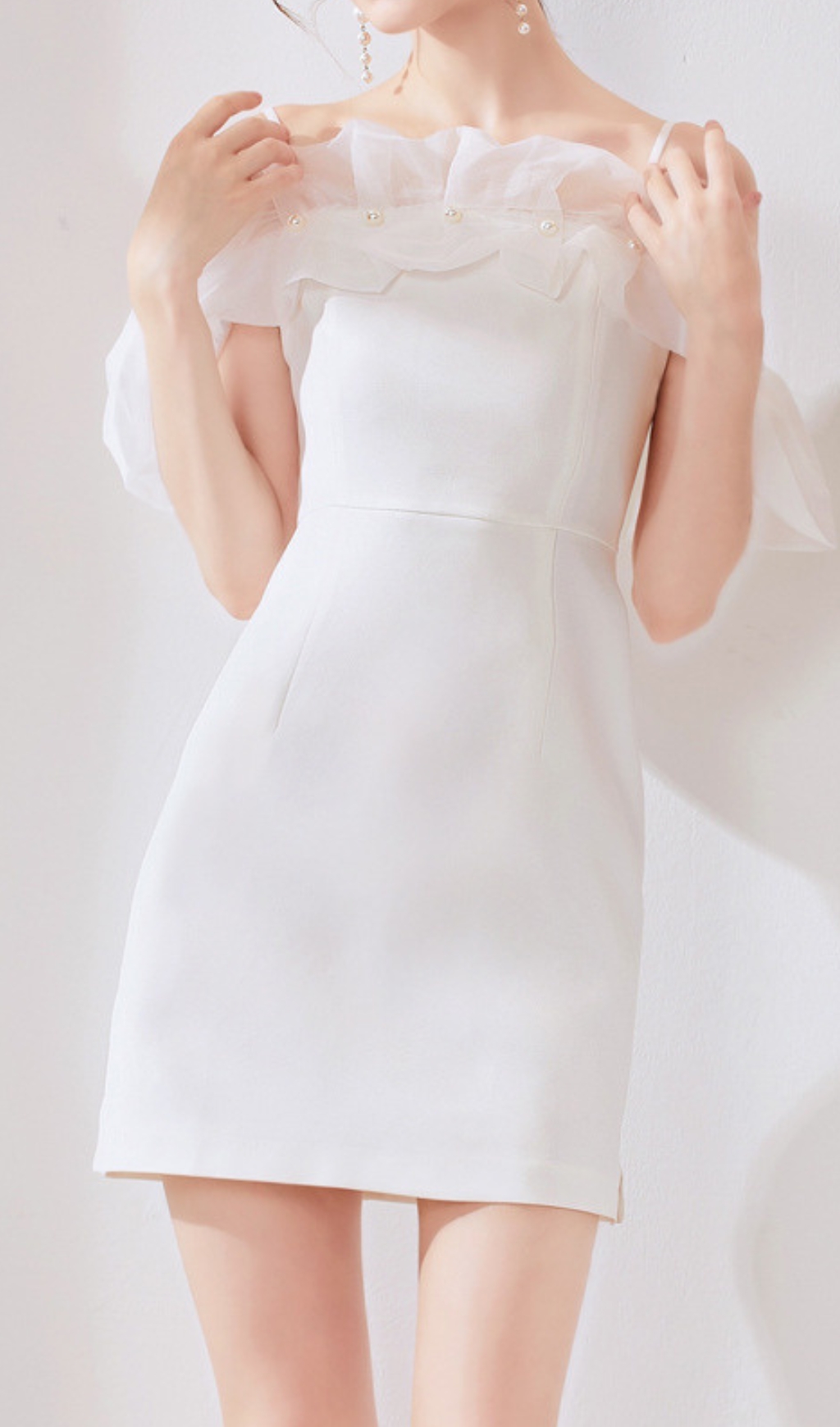 84b935c8c68a043f6388c8c33edc8e2f.jpg Fashionslee Women Domitia White Off-Shoulder Mini Dress