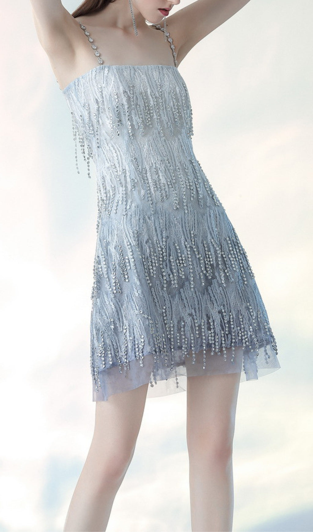Fashionslee Women Alter Diamond Embellished Mini Dress