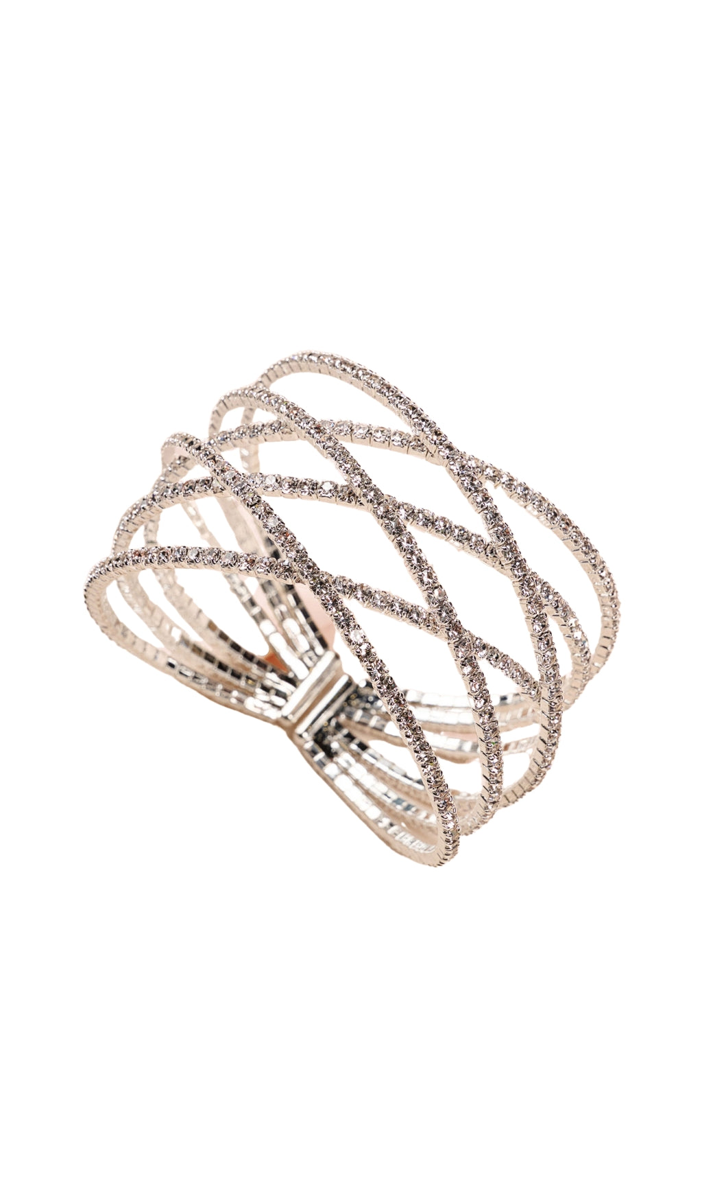 84beae1bfaae24ec32c473f00bfb412b.jpeg Fashionslee Women Silver Diamante Layered Cuff Bracelet