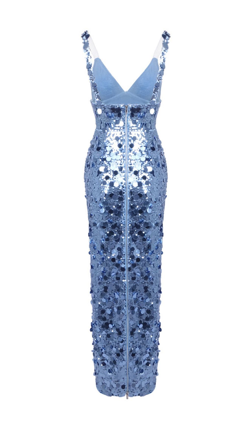 84e73885afcc2ea438cc6075e74abd3f.jpg Fashionslee Women Izak Blue Strappy Sequin Maxi Dress