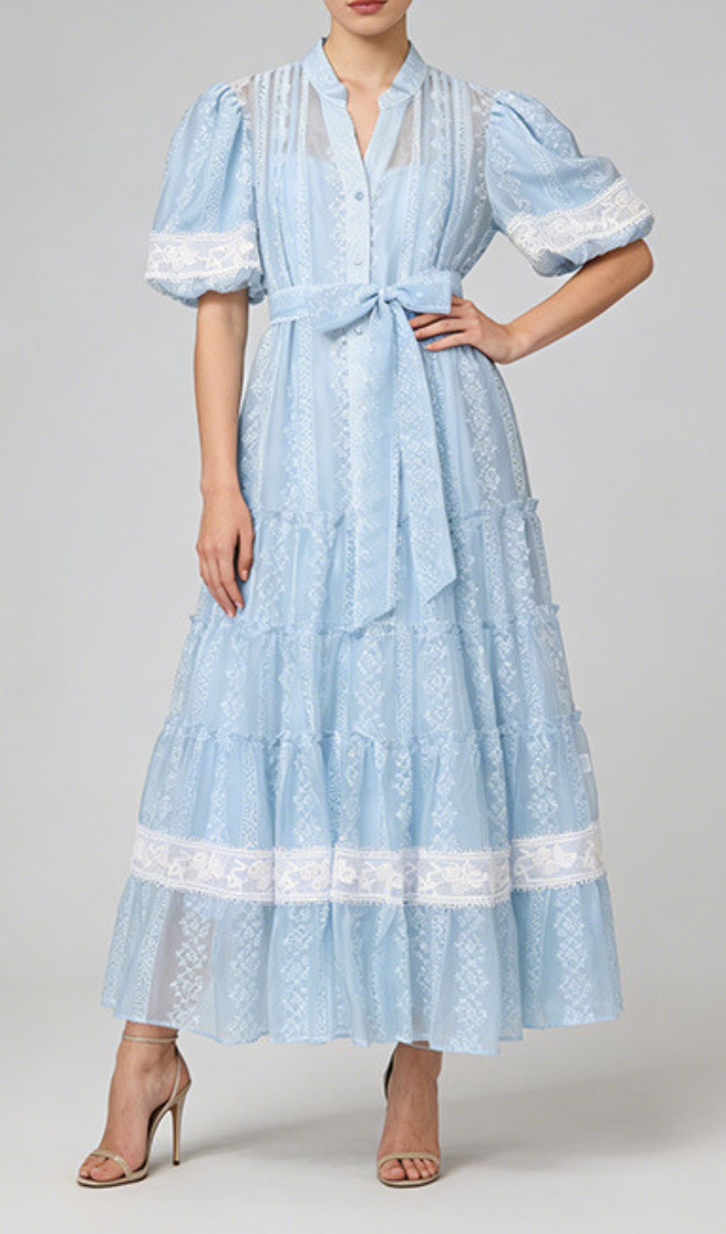 Fashionslee Women Jad Puff-Sleeve Maxi Dress