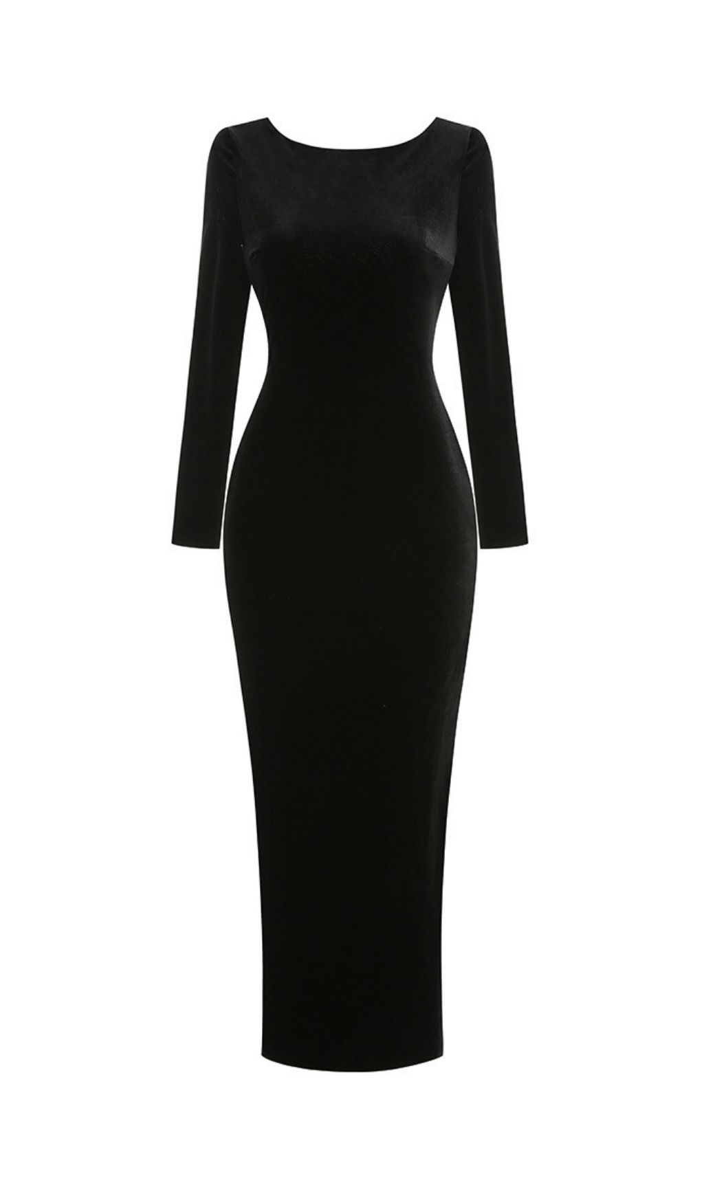 8515dd9115e9164c0b745c04a2187975.jpg Fashionslee Women Kayslee Black Long Sleeve Diamante Backless Maxi Dress