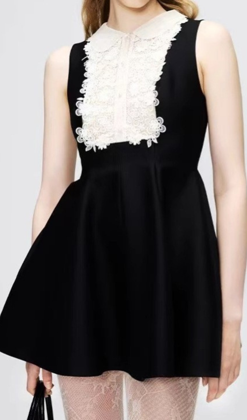 Fashionslee Women Daray Black Lace Sleeveless Mini Dress