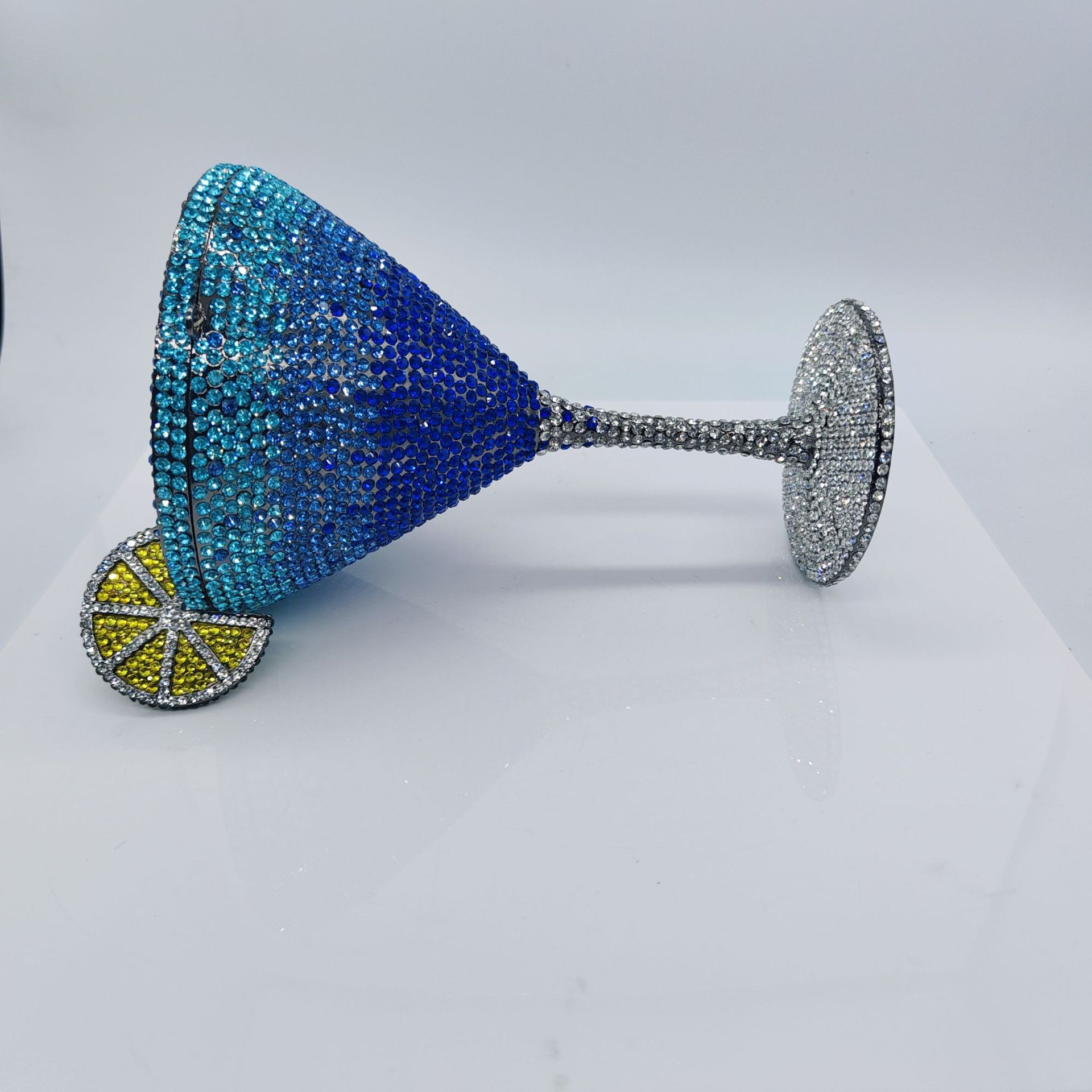 85690e488651448e72bc7d08144cd78f.jpg Fashionslee Women Garin Blue Rhinestone Goblet Bag