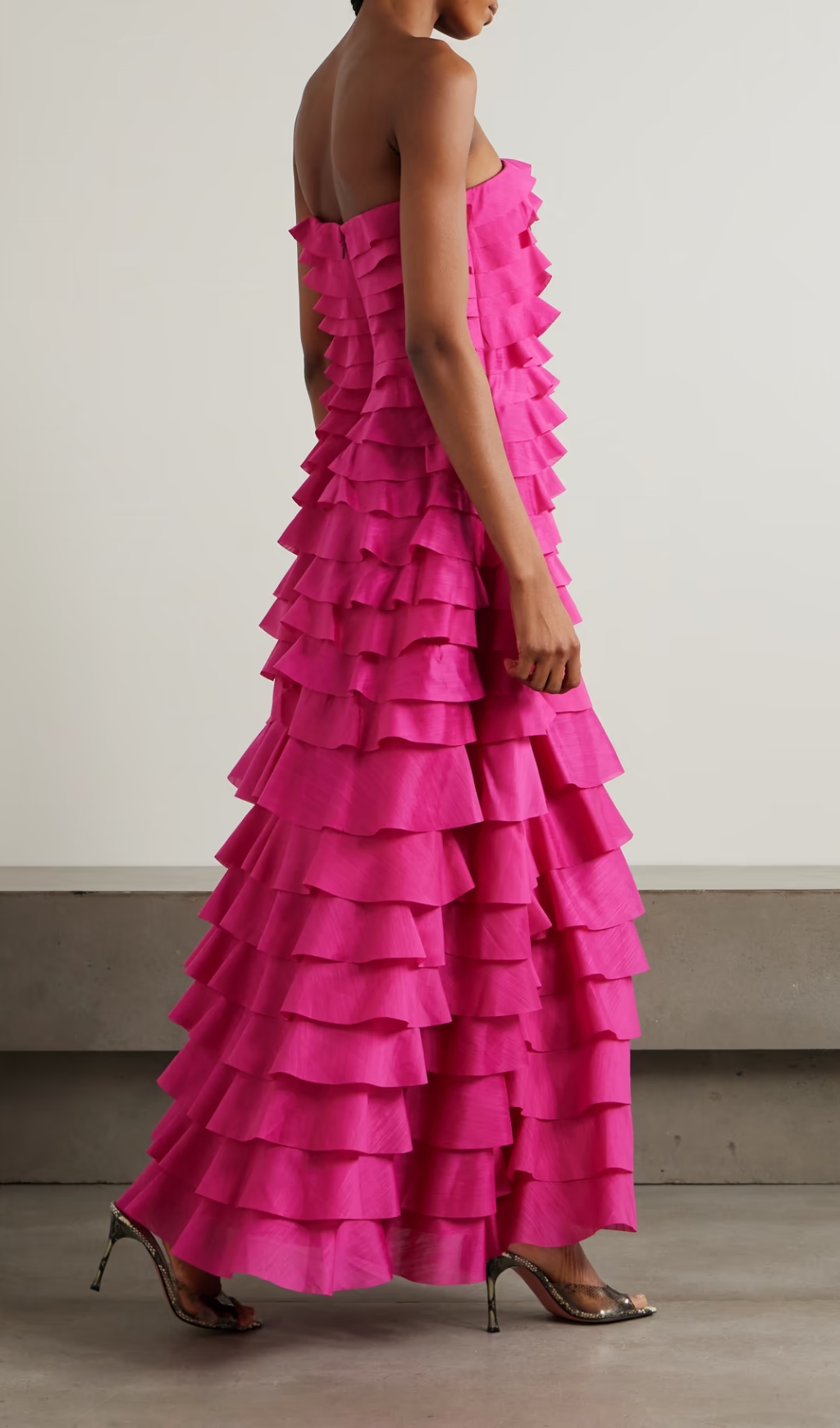 857d1c32abbf2e6f651a7d8a468070ed.jpg Fashionslee Women Dasani Pink Strapless Layered Maxi Dress