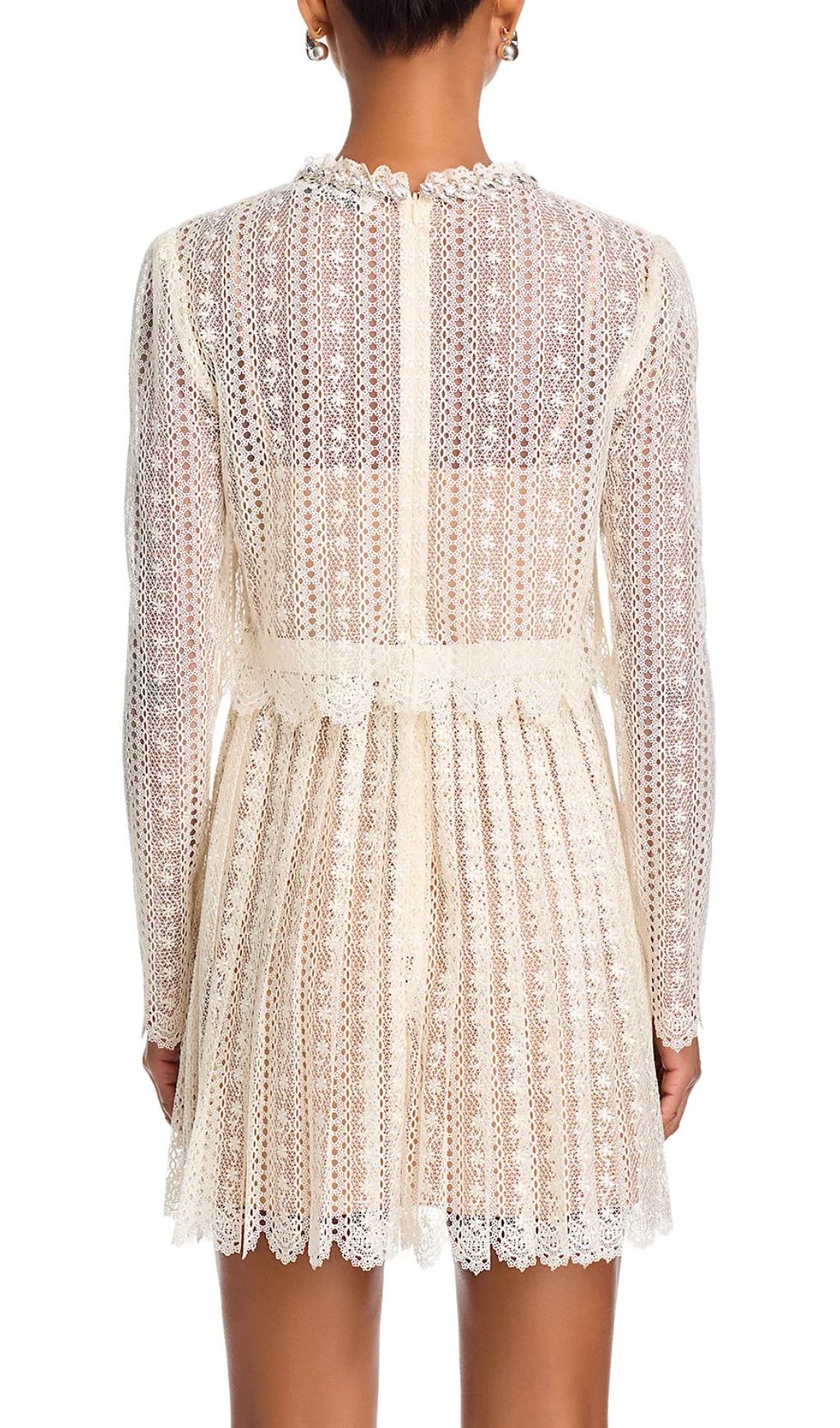 Fashionslee Women Organza Lace Mini Dress