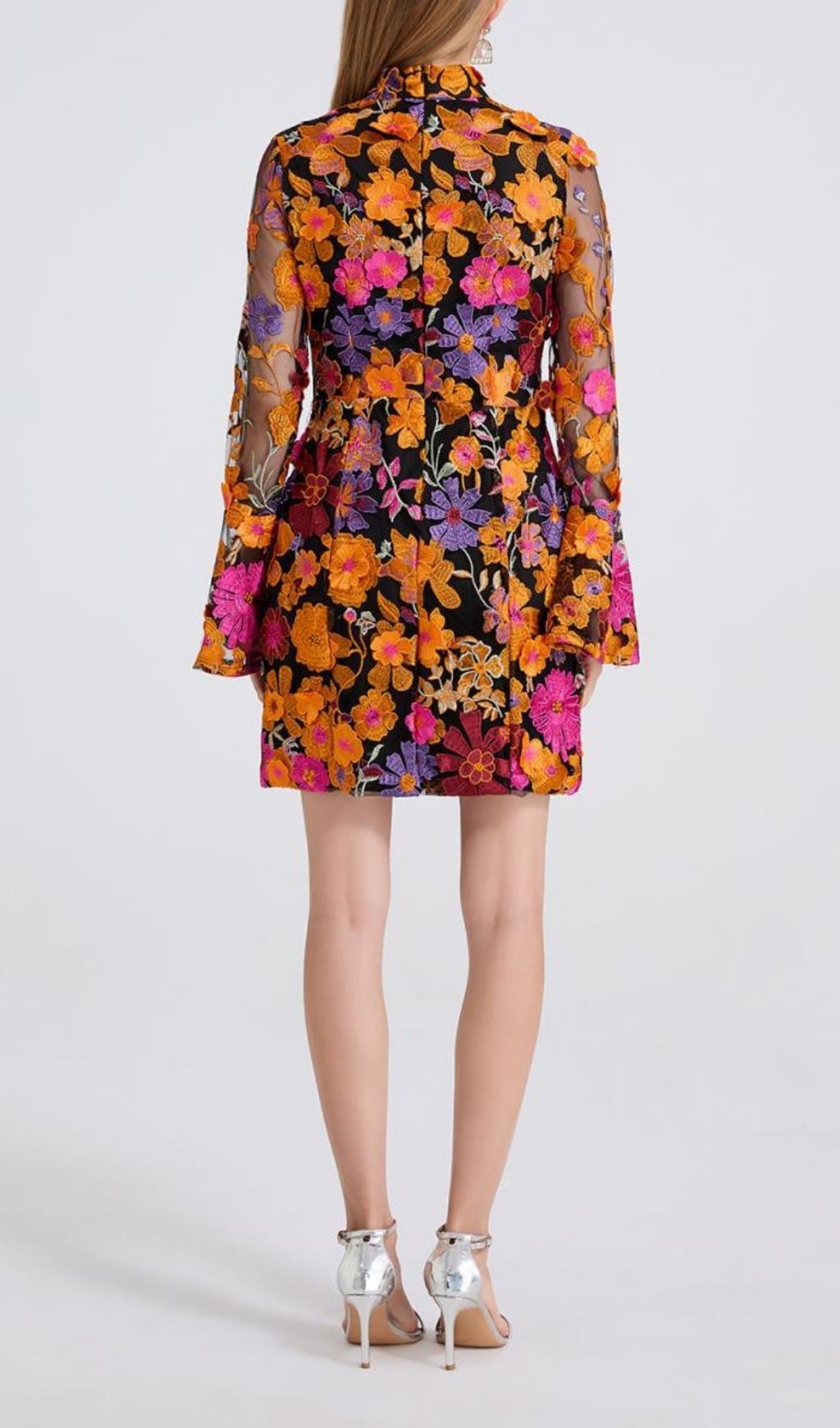 Fashionslee Women Donelle Flower Embroidered Mini Dress