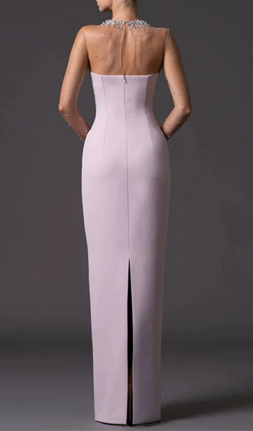 Fashionslee Women Kyrah Pink Diamante Embellished Maxi Dress