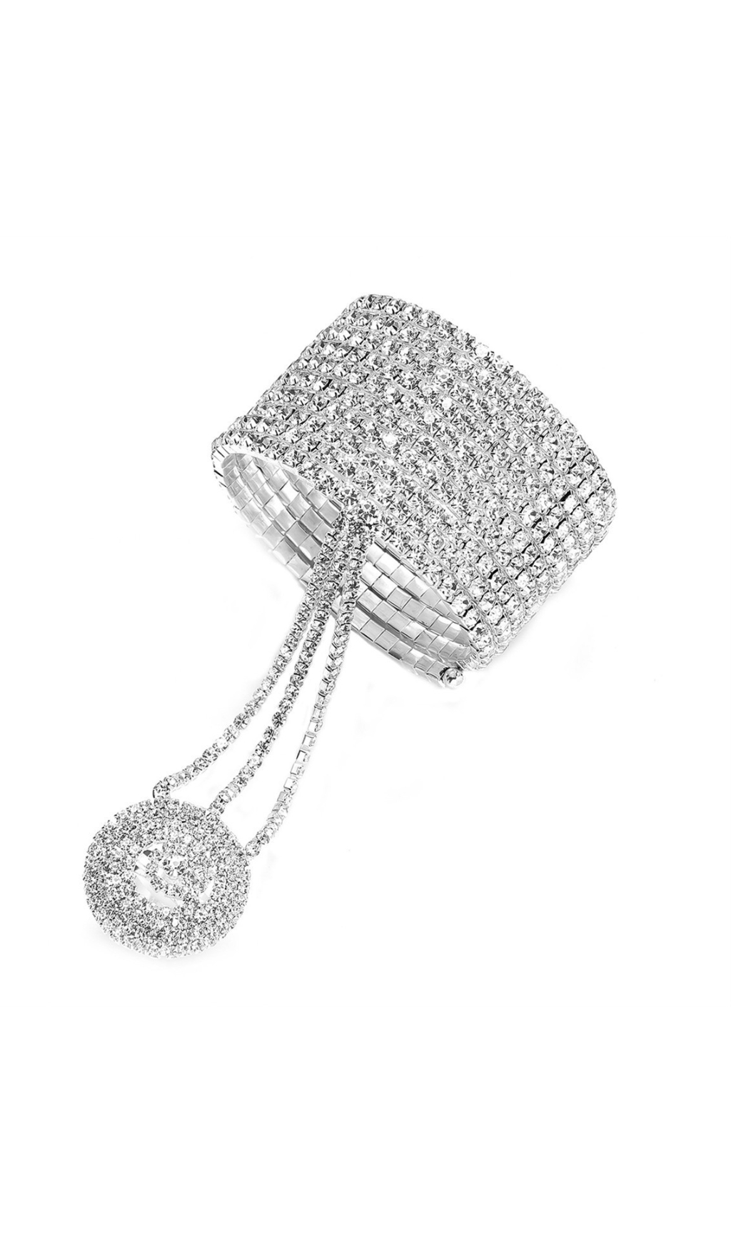 Fashionslee Women Dedrick Multi-Layer Rhinestone Interfinger Bracelet