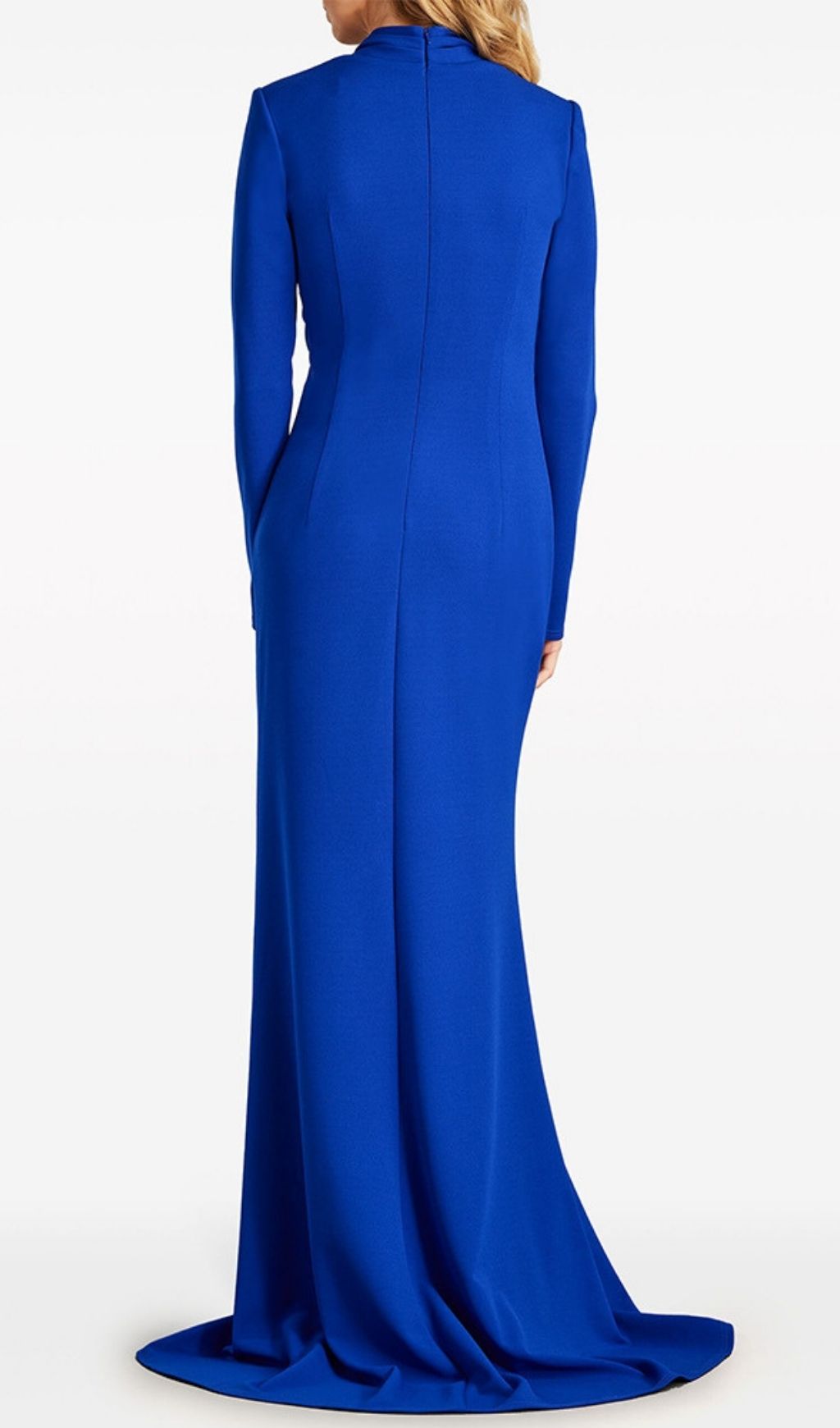 Fashionslee Women Jovie Blue Long Sleeve Ruched Maxi Dress