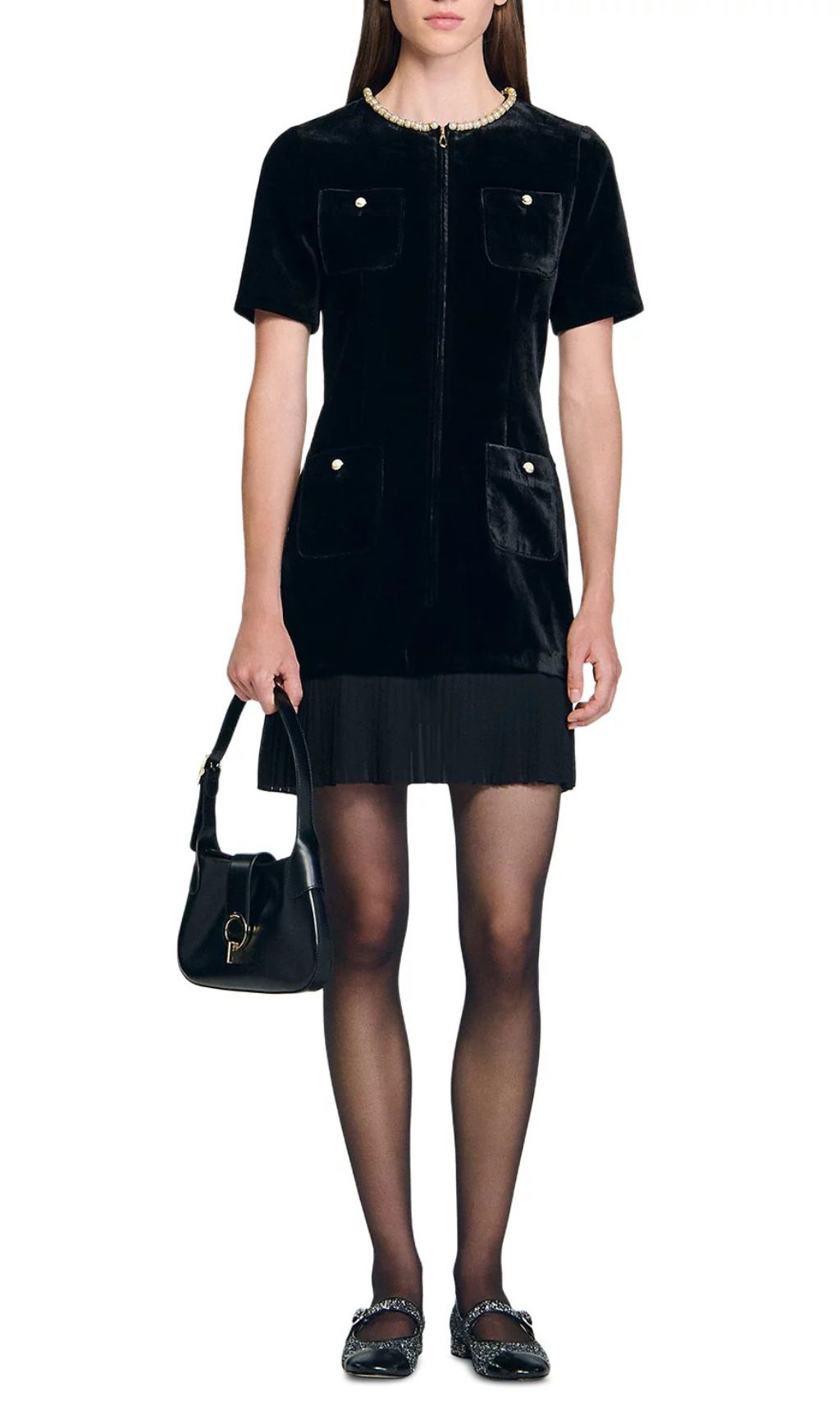 Fashionslee Women Short Velvet Dress