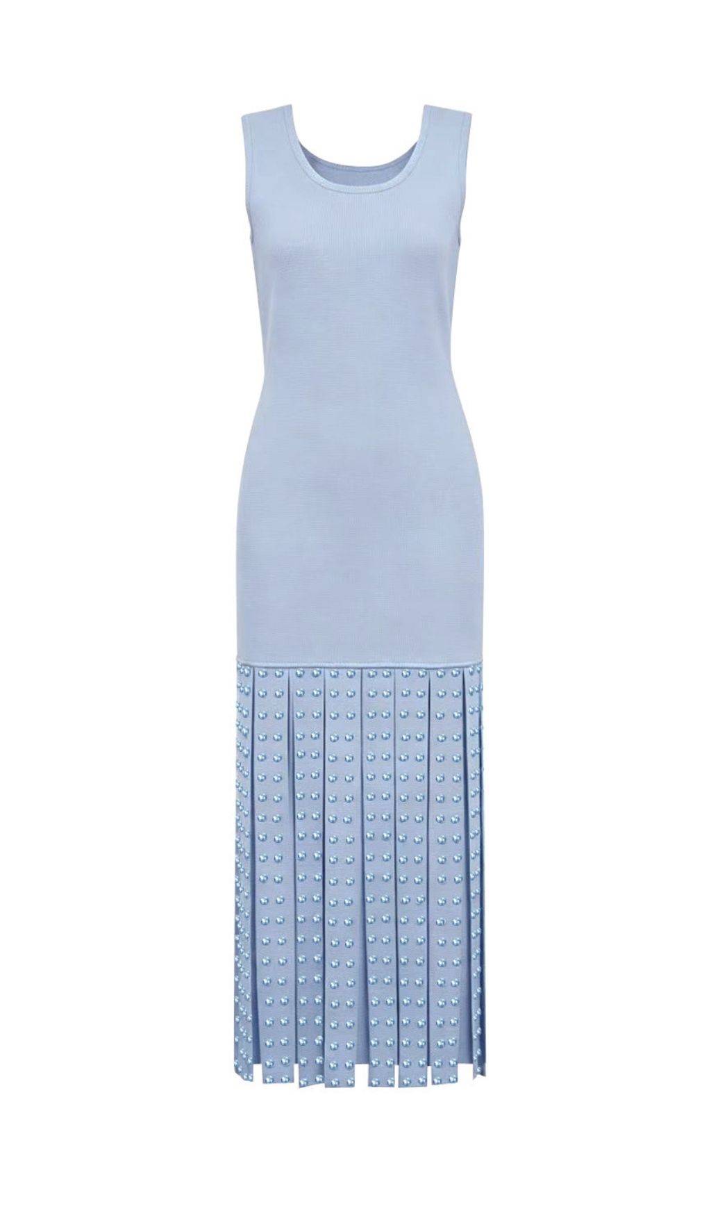 86b08d116bab235980c9b84c345eb927.jpg Fashionslee Women Kilikina Light Blue Sleeveless Diamante Knit Midi Dress