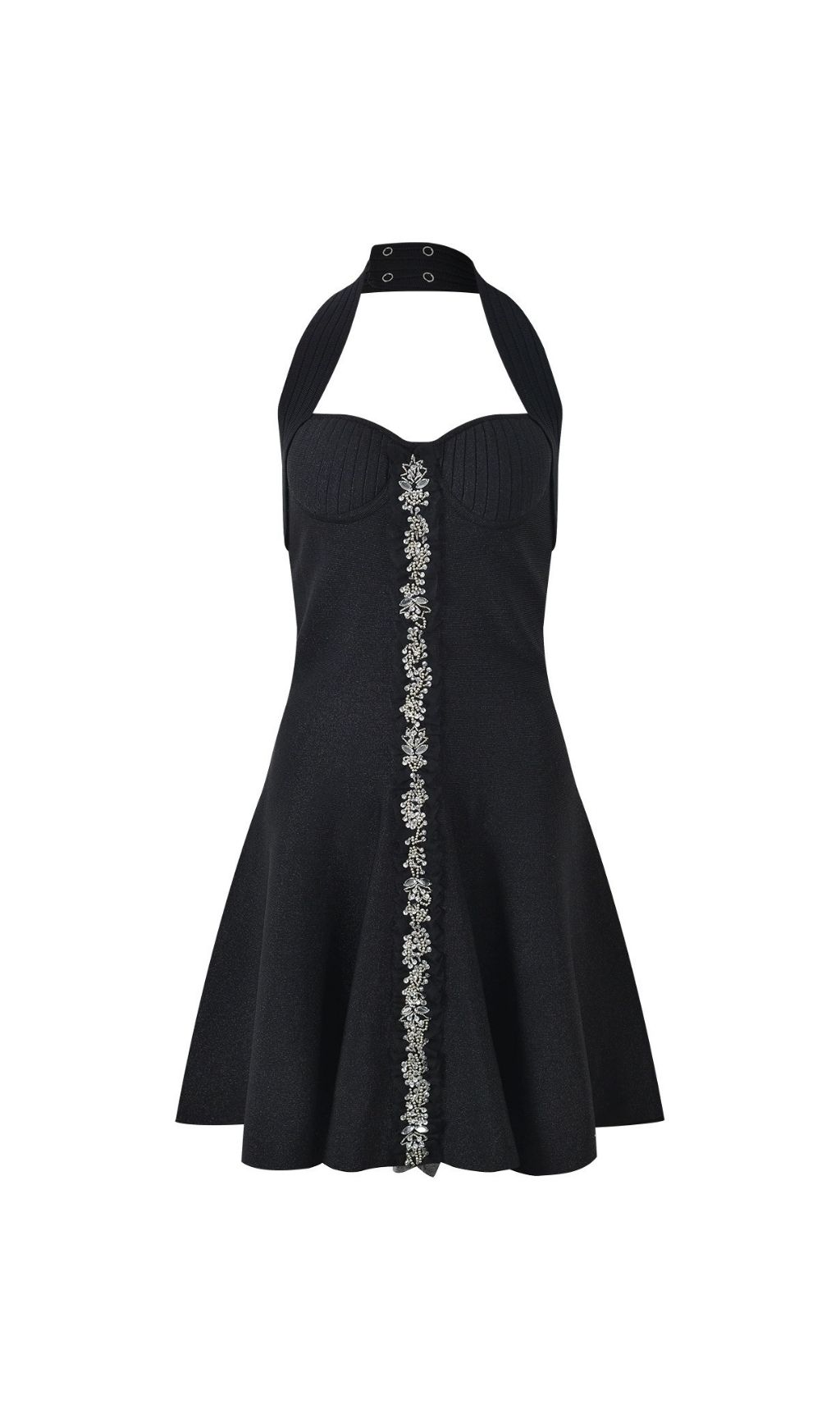 86c8bee8bc4d8e1135353f53e0809a33.jpg Fashionslee Women Aniol Halterneck Mini Dress In Black