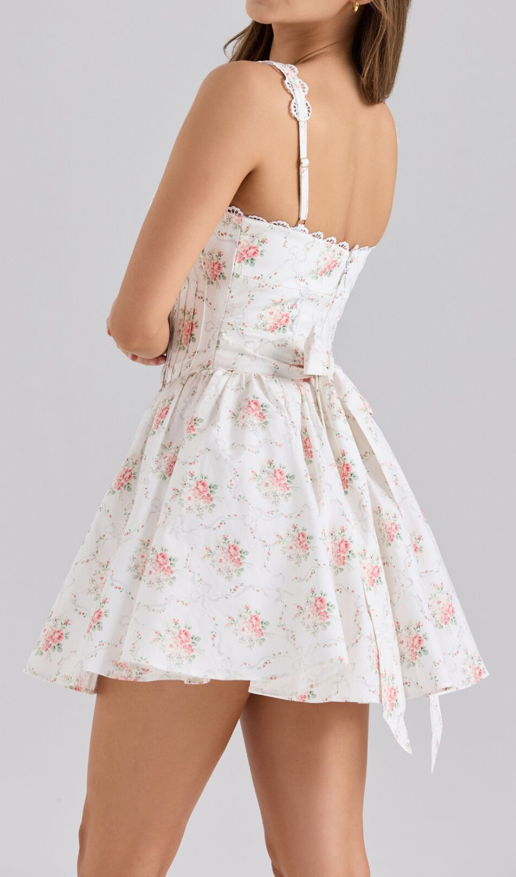 Fashionslee Women Hikaru Strappy Floral Mini Dress