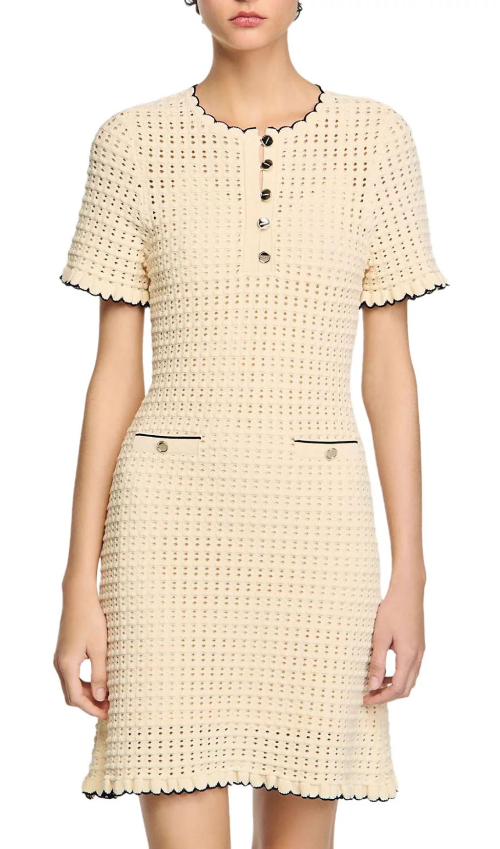 Fashionslee Women Vanilla Short Knit Dress