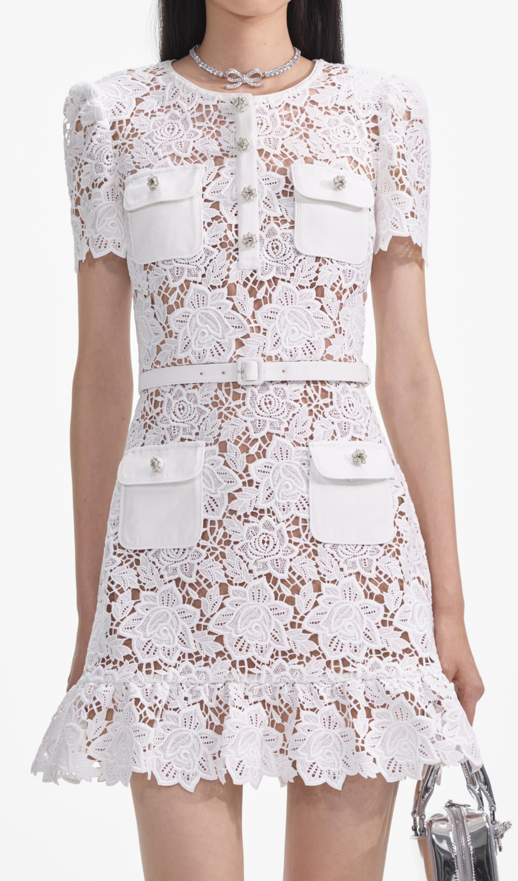 87153c066c467b6b7b68f7148d93371a.jpg Fashionslee Women White Lace Mini Dress