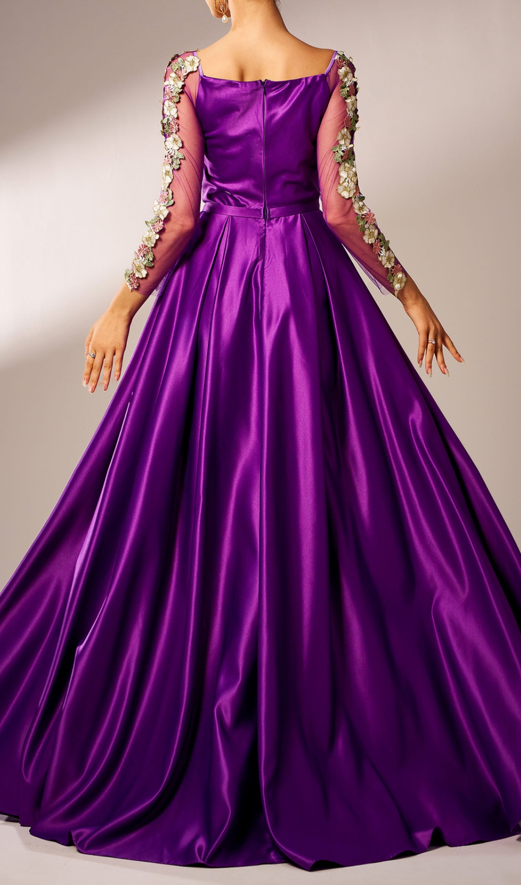 Fashionslee Women Cayenne Purple Flower Maxi Dress