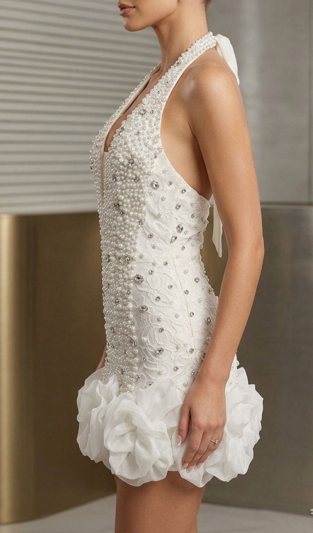 87f70f517f16bbe8755eb75b894c4118.jpg Fashionslee Women Kody Halter Beaded Diamante Mini Dress
