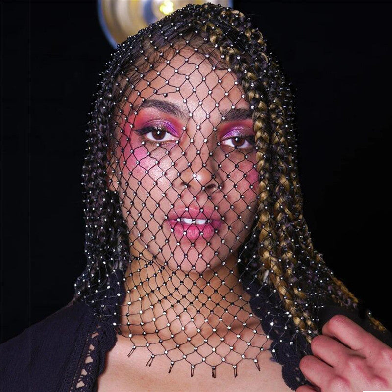 87f91f99cab520c67806876ca1749ce9.jpeg Fashionslee Women Rhinestone Fishnet Bandana