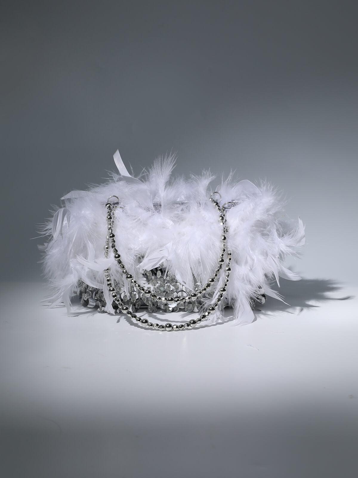 881b6e4259768af8aac644e9095582d3.jpeg Fashionslee Women Sequin Feather Shoulder Bag