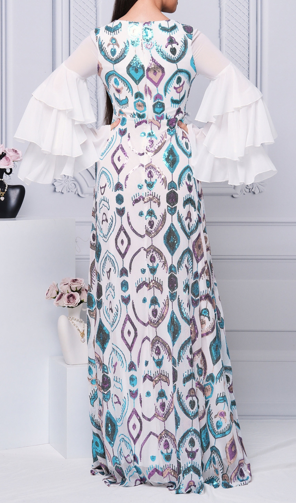 88237cf2b2e7cfc28b522a58a7ca65bd.jpg Fashionslee Women Damalis Long Sleeve Sequin Maxi Dress
