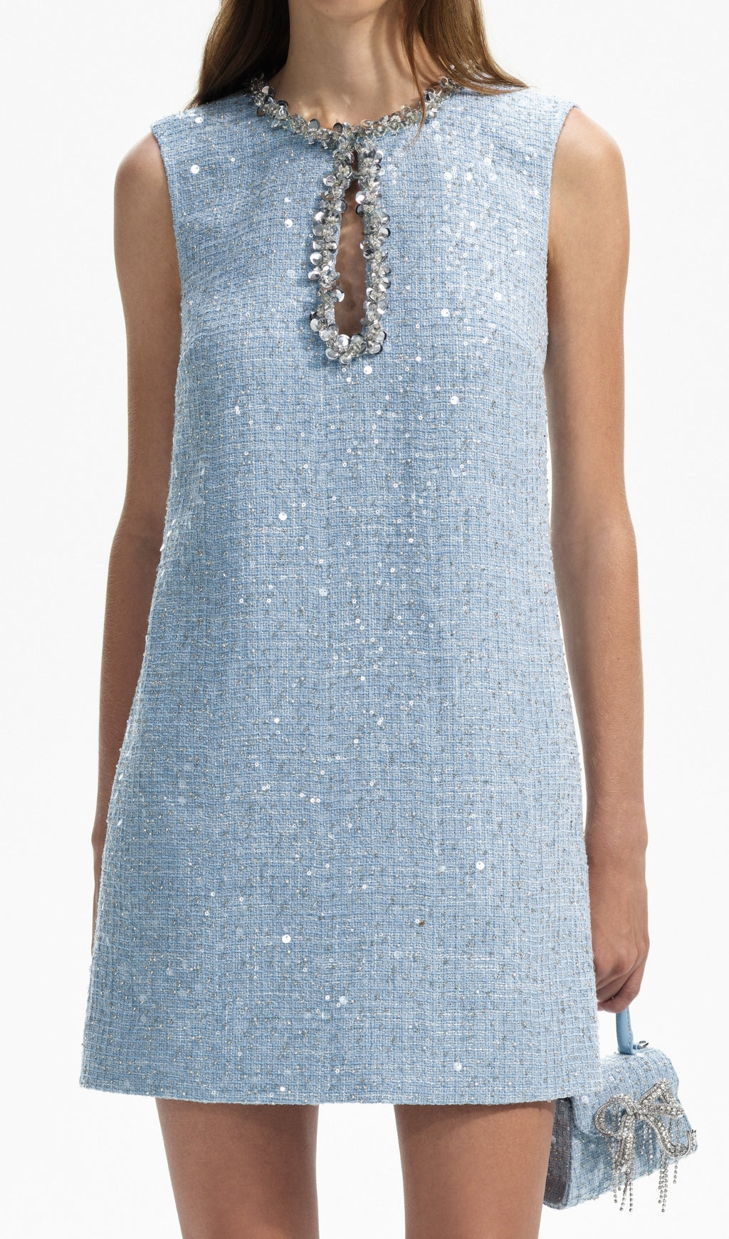VIRAL BLUE BOUCLÉ MINI DRESS – MUST-HAVE - OWNCI VIRAL BLUE BOUCLÉ MINI DRESS – MUST-HAVE - OWNCI