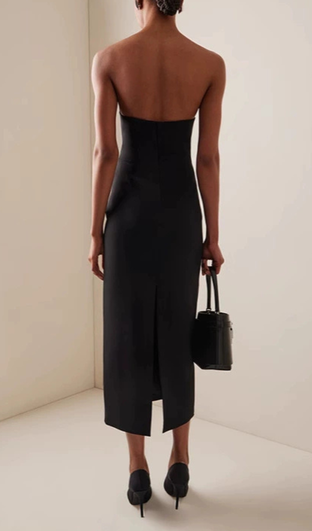 Fashionslee Women Emmy Black Diamond V-Neck Bandage Maxi Dress