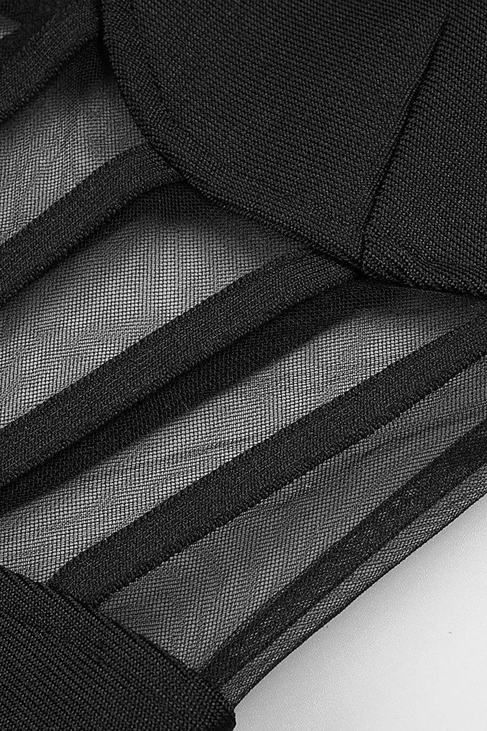 88ebe2f083ead7bb7f4d9f039bc3ea5a.jpeg Fashionslee Women Black Mesh Corset Detail Bandage Long Dress