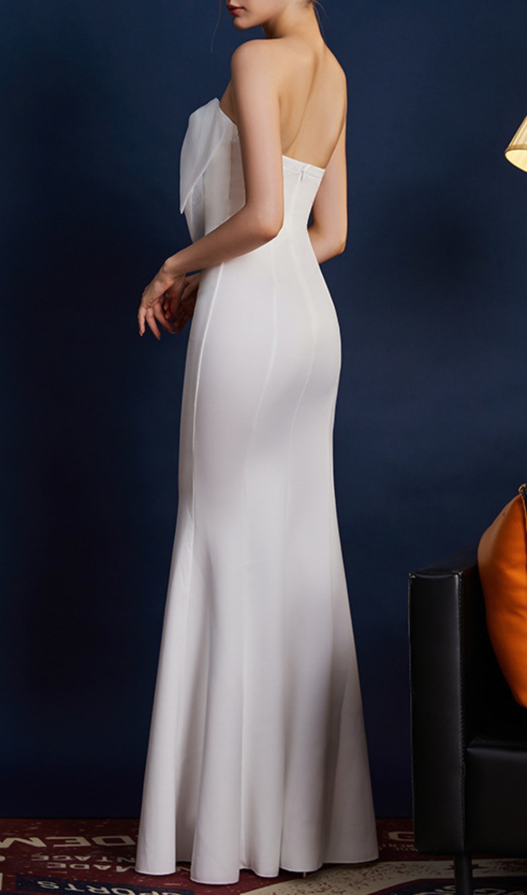 Fashionslee Women Druella Strapless Bow Maxi Dress