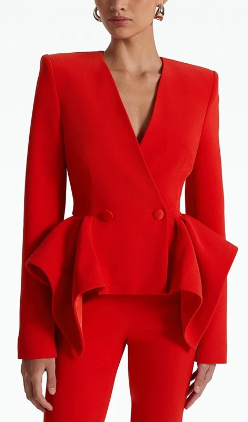 898997aff13baa6ee85d4ad3b7532bbc.jpg Fashionslee Women Dagna Red Jacket & Pants Set