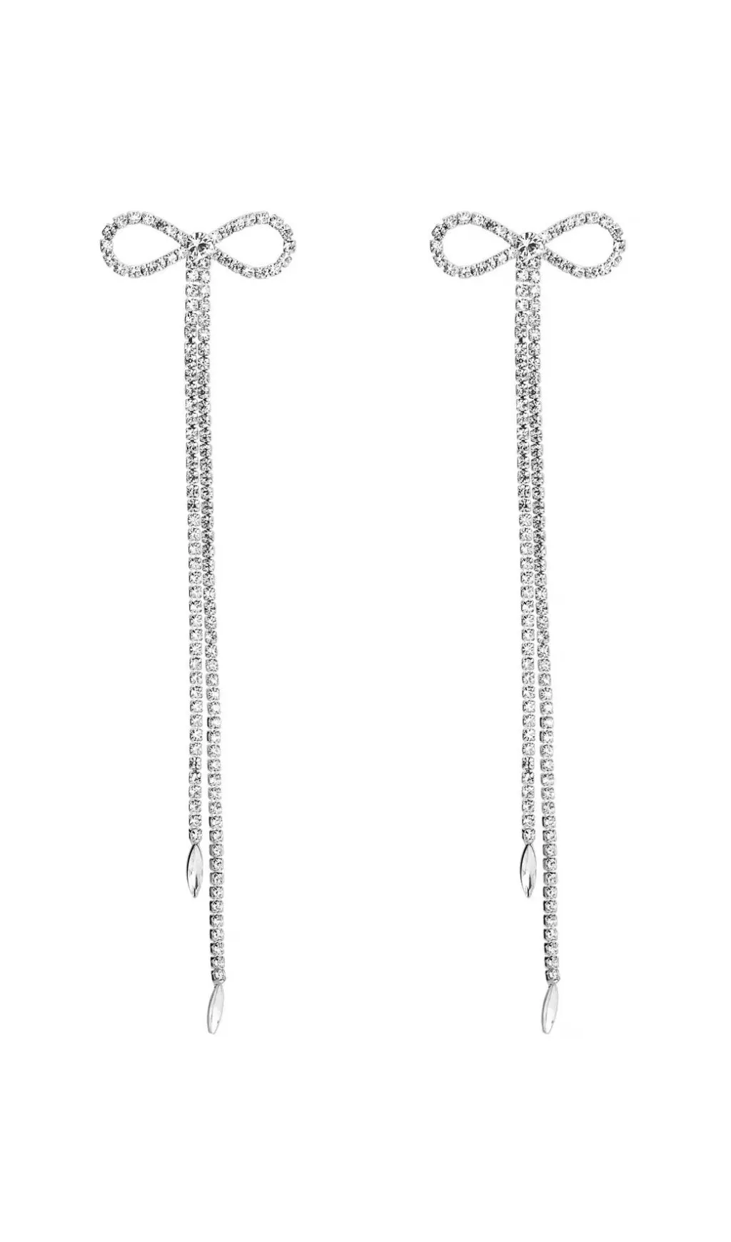 TRENDING RHINESTONE BOW CHAIN EARRINGS - OWNCI TRENDING RHINESTONE BOW CHAIN EARRINGS - OWNCI