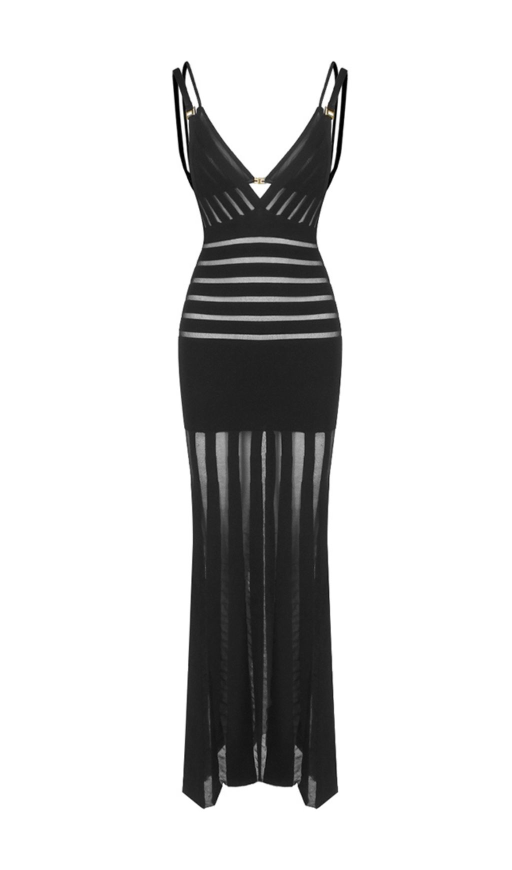 8a1bb6170573ac2834163c6d78184d38.jpg Fashionslee Women Gerben Black V-Neck Maxi Dress