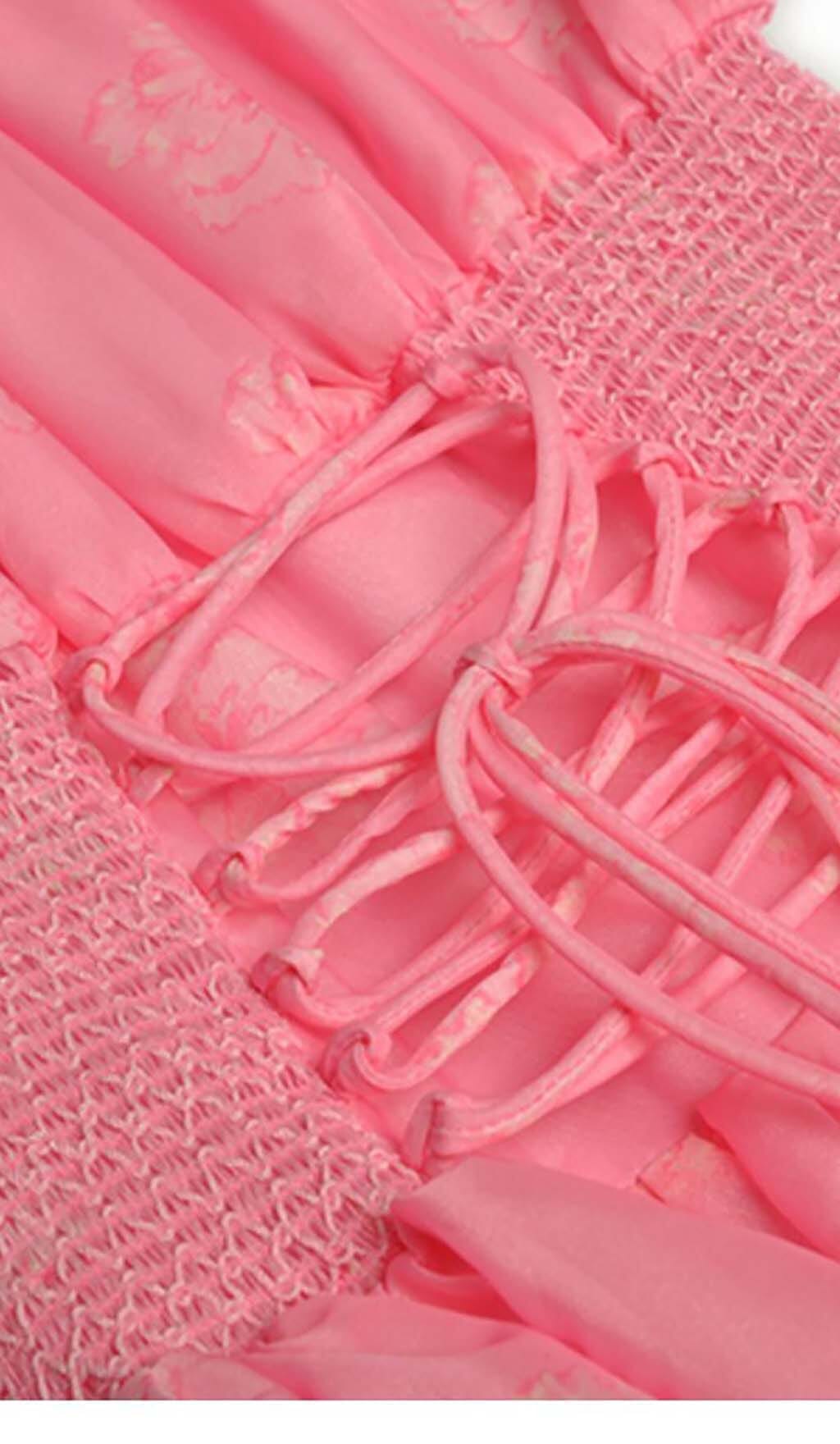 8a2fb64f860b62ae5fc5052d34870975.jpeg Fashionslee Women Puff Sleeve Tiered Mini Dress In Pink