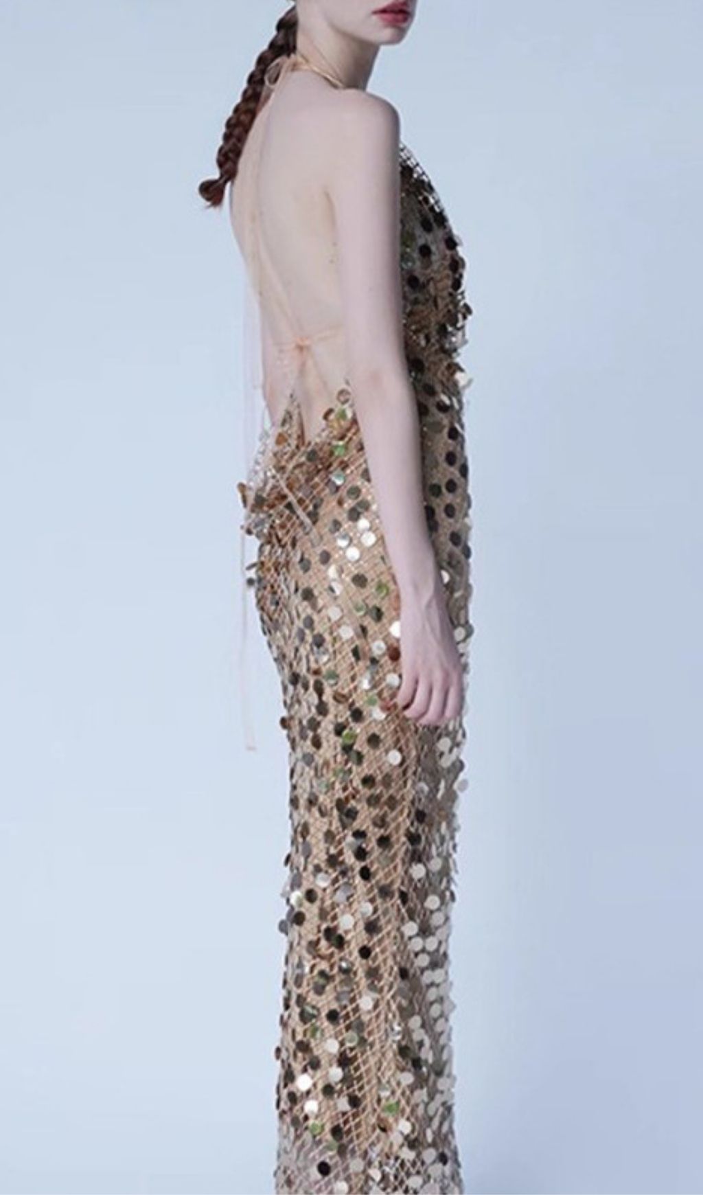 Fashionslee Women Averixal Backless Sequin Maxi Dress