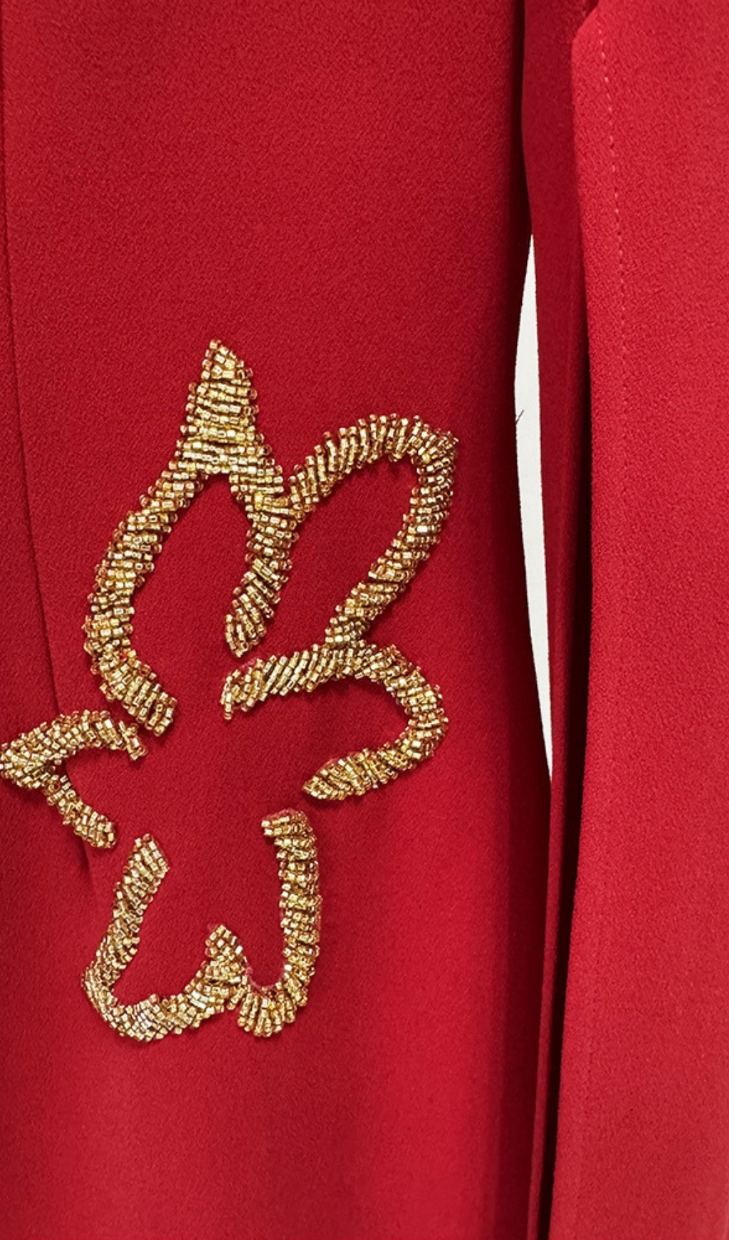 8a6e5f96b092275e6324a8930fabb916.jpg Fashionslee Women Ellera Red Long Sleeve Embellished Maxi Dress