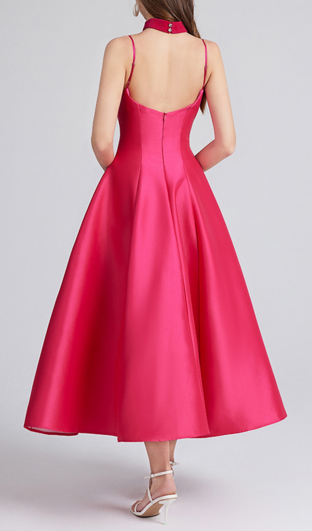 8ac558c9754cfd591c5b92c264314005.jpg Fashionslee Women Carminda Rose Red Patchwork Midi Dress