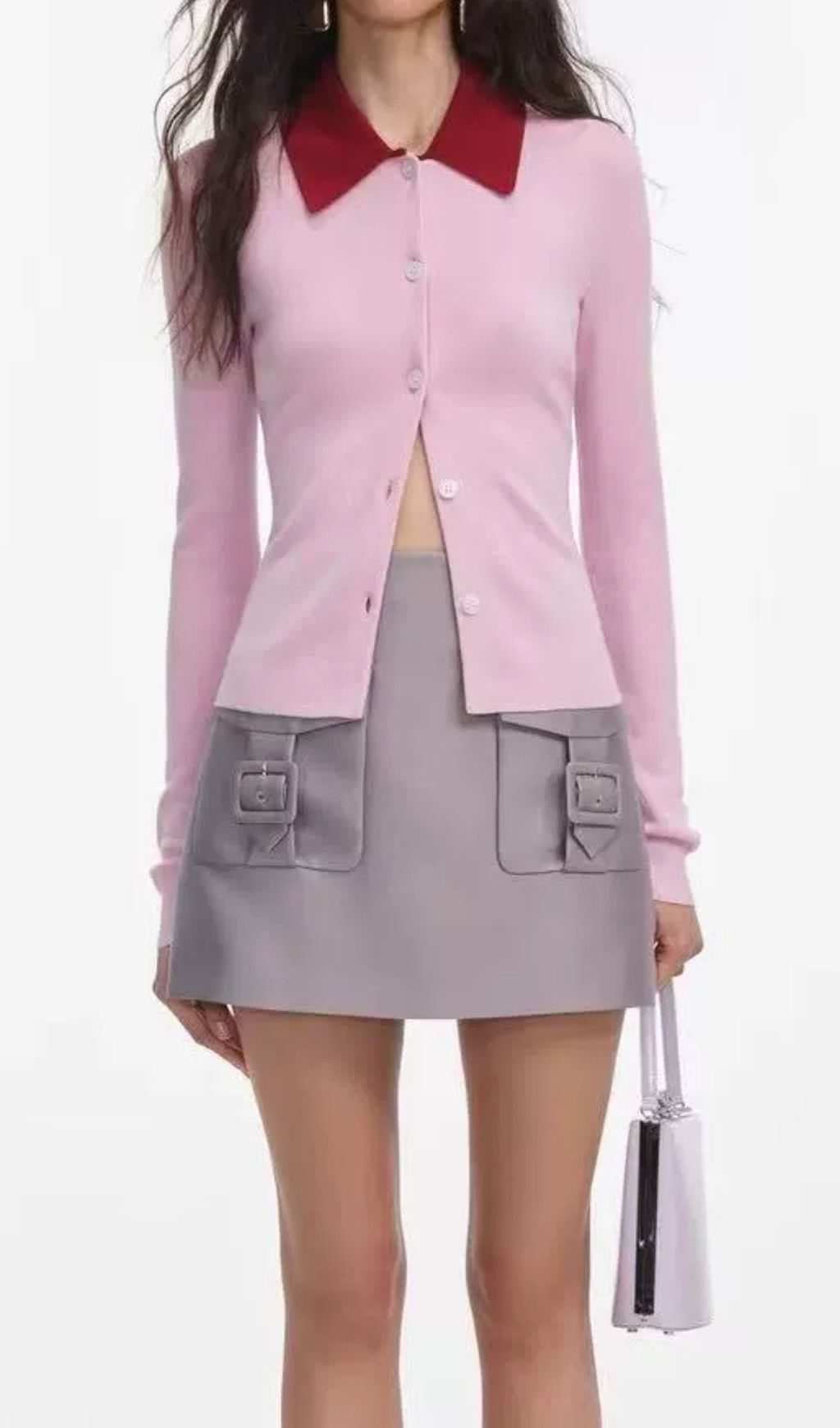 Fashionslee Women Haide POLO Long Sleeve Knit Top