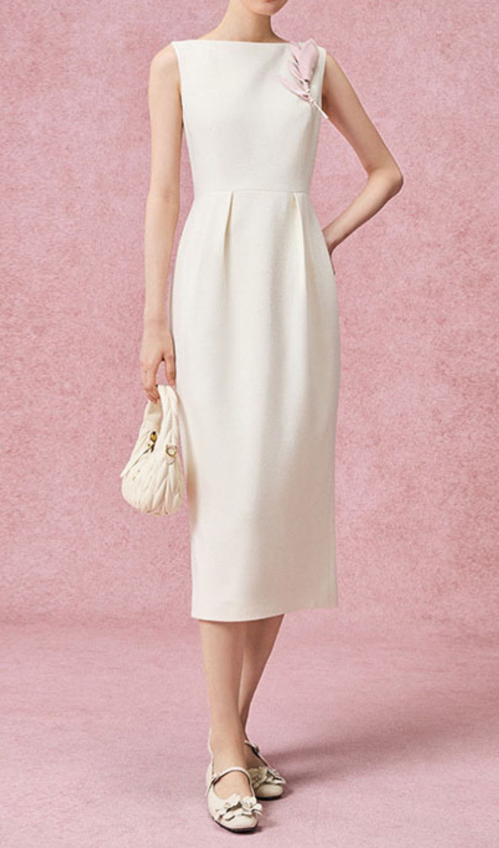 Fashionslee Women Geri Sleeveless Decor Midi Dress