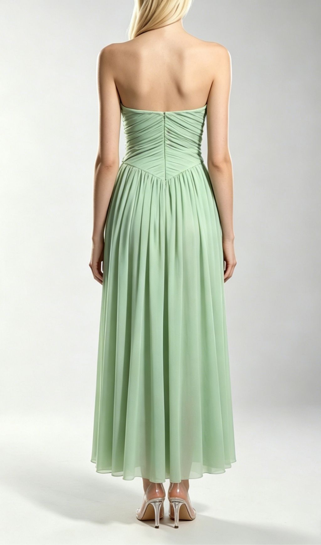 Fashionslee Women Kori Green Strapless Flower Maxi Dress