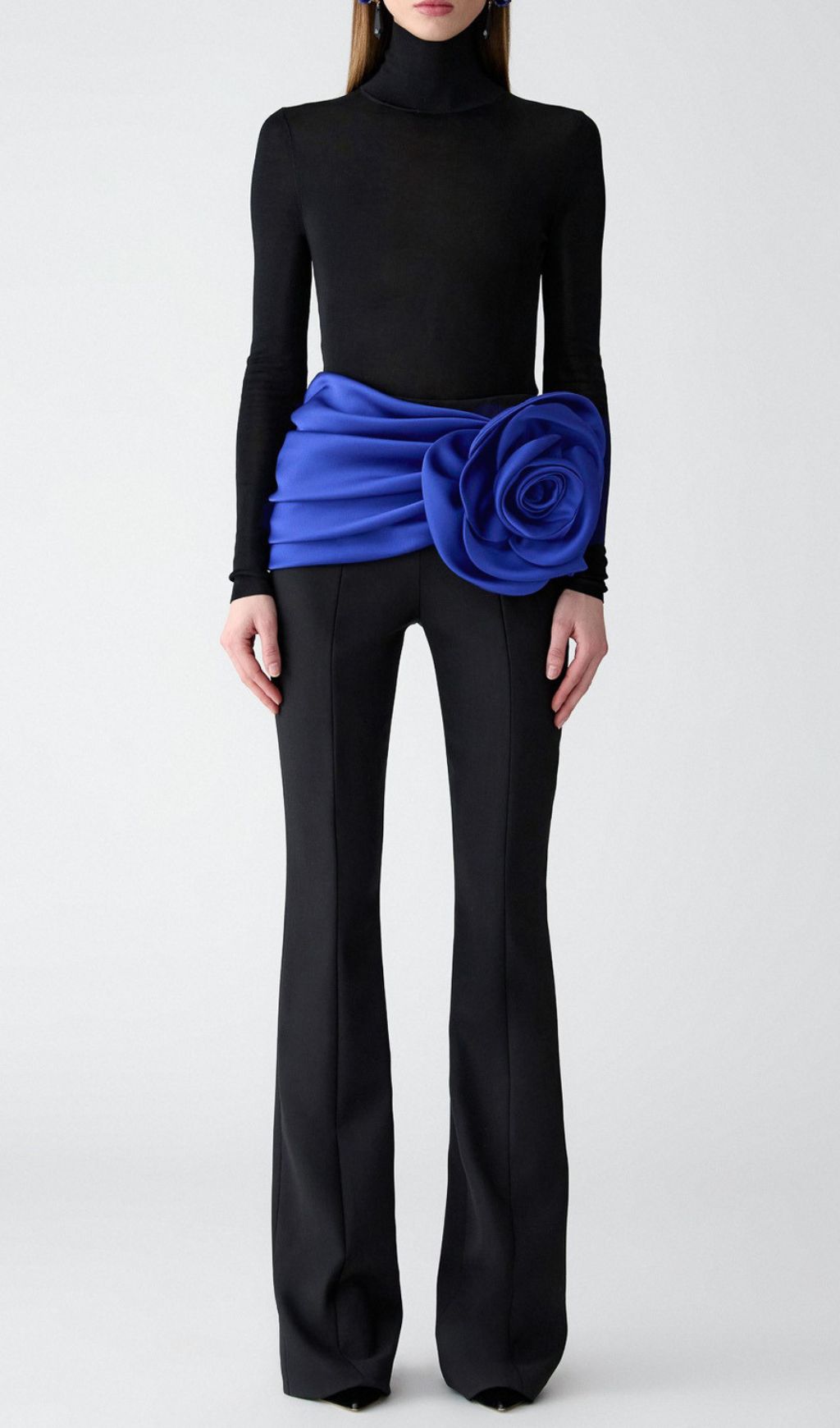 Fashionslee Women Joie Black Flower Three-Piece Set
