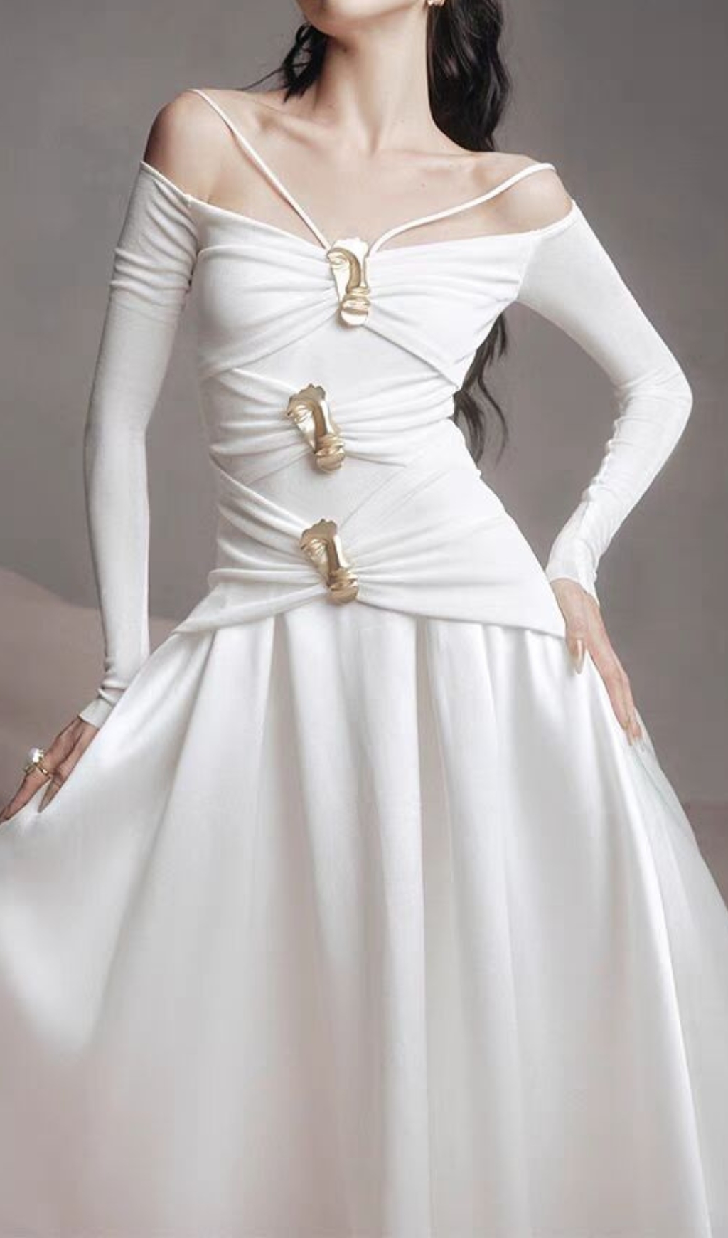 8bcad5bce30d22d69e660b46e9330792.jpg Fashionslee Women Cailin Long Sleeve Ruched Maxi Dress
