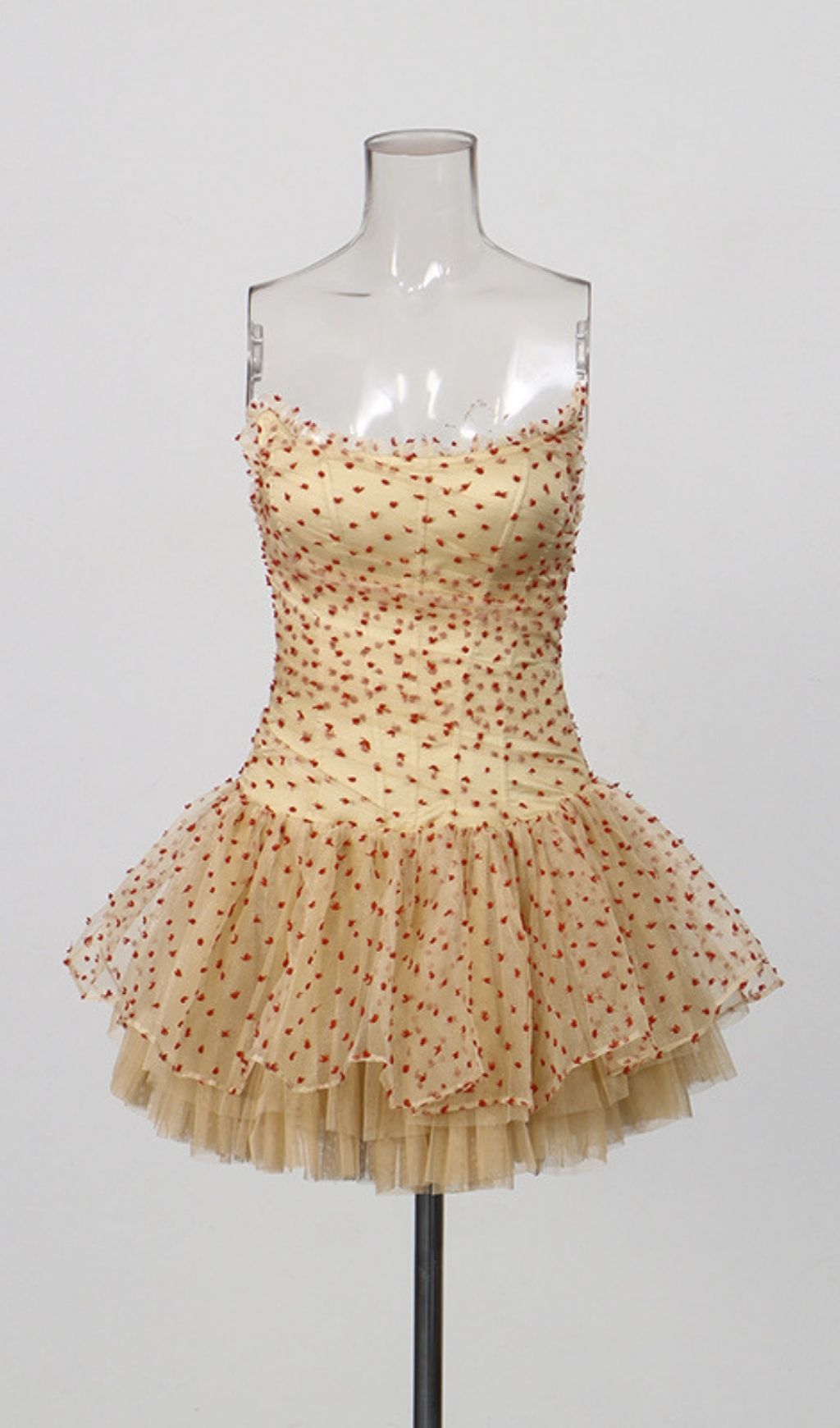 VIRAL STRAPLESS MESH MINI DRESS - OWNCI VIRAL STRAPLESS MESH MINI DRESS - OWNCI