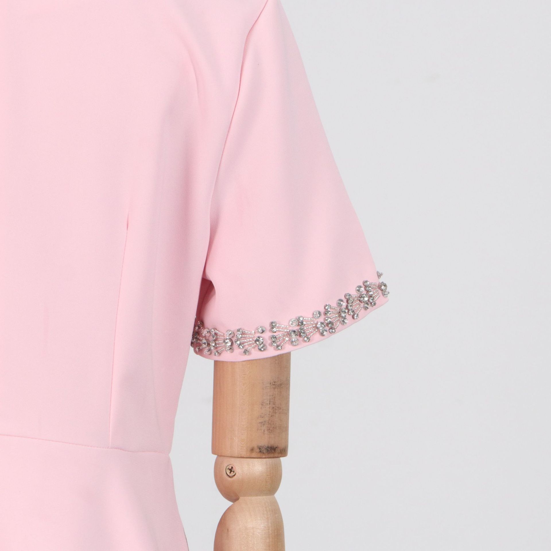 Fashionslee Women Cenedra Pink Bow Diamond Midi Dress