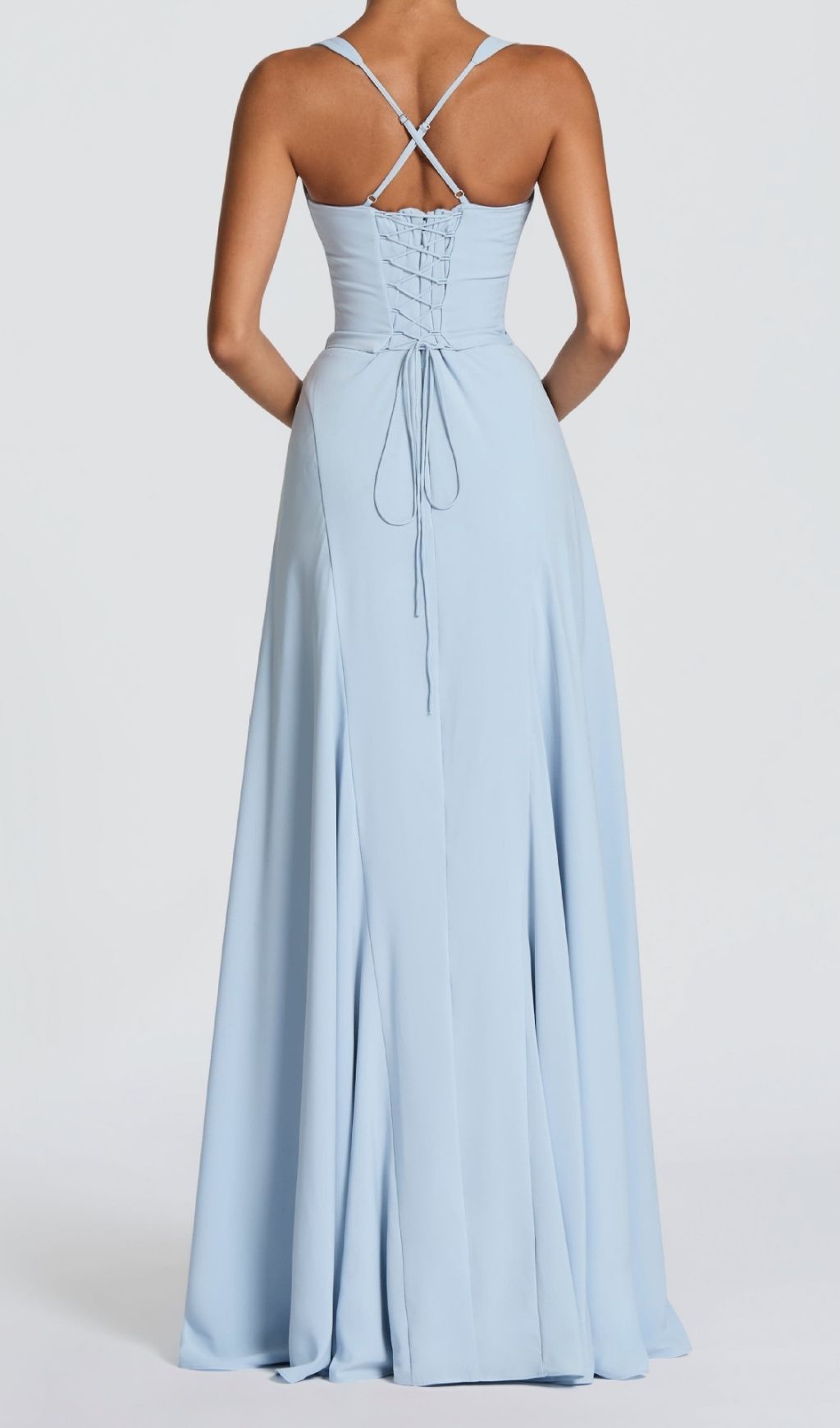Fashionslee Women Khloe Blue Strappy Maxi Dress