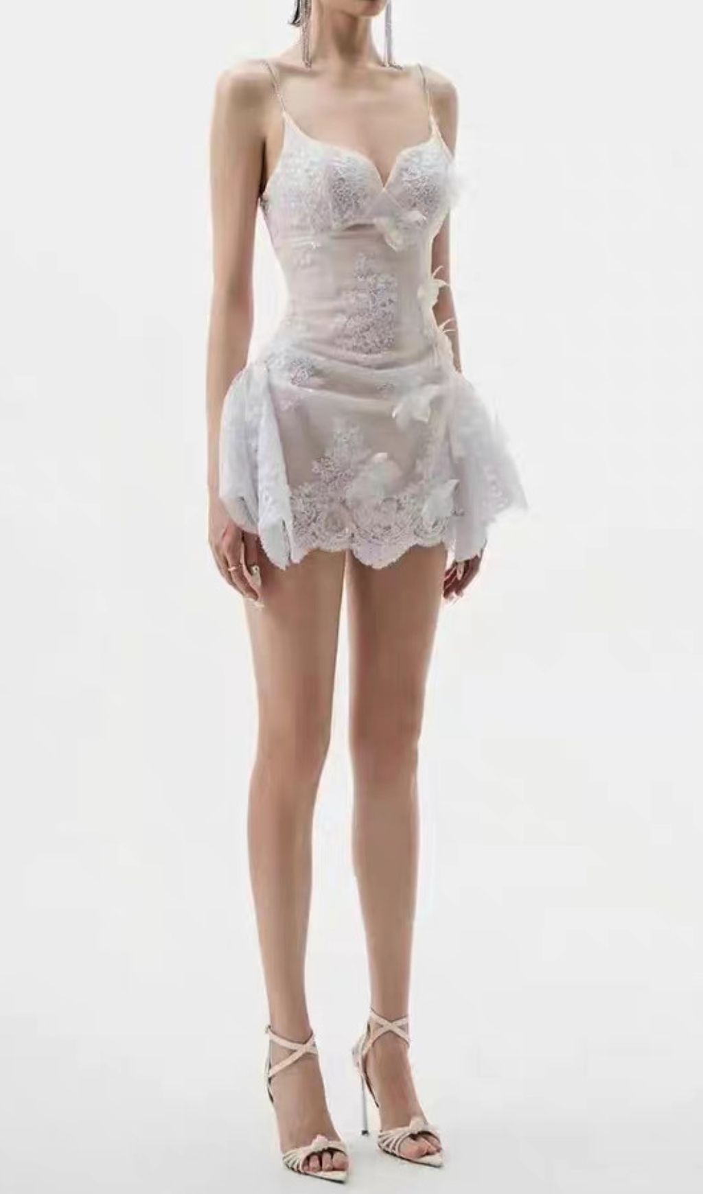 VIRAL WHITE LACE MINI DRESS - OWNCI VIRAL WHITE LACE MINI DRESS - OWNCI