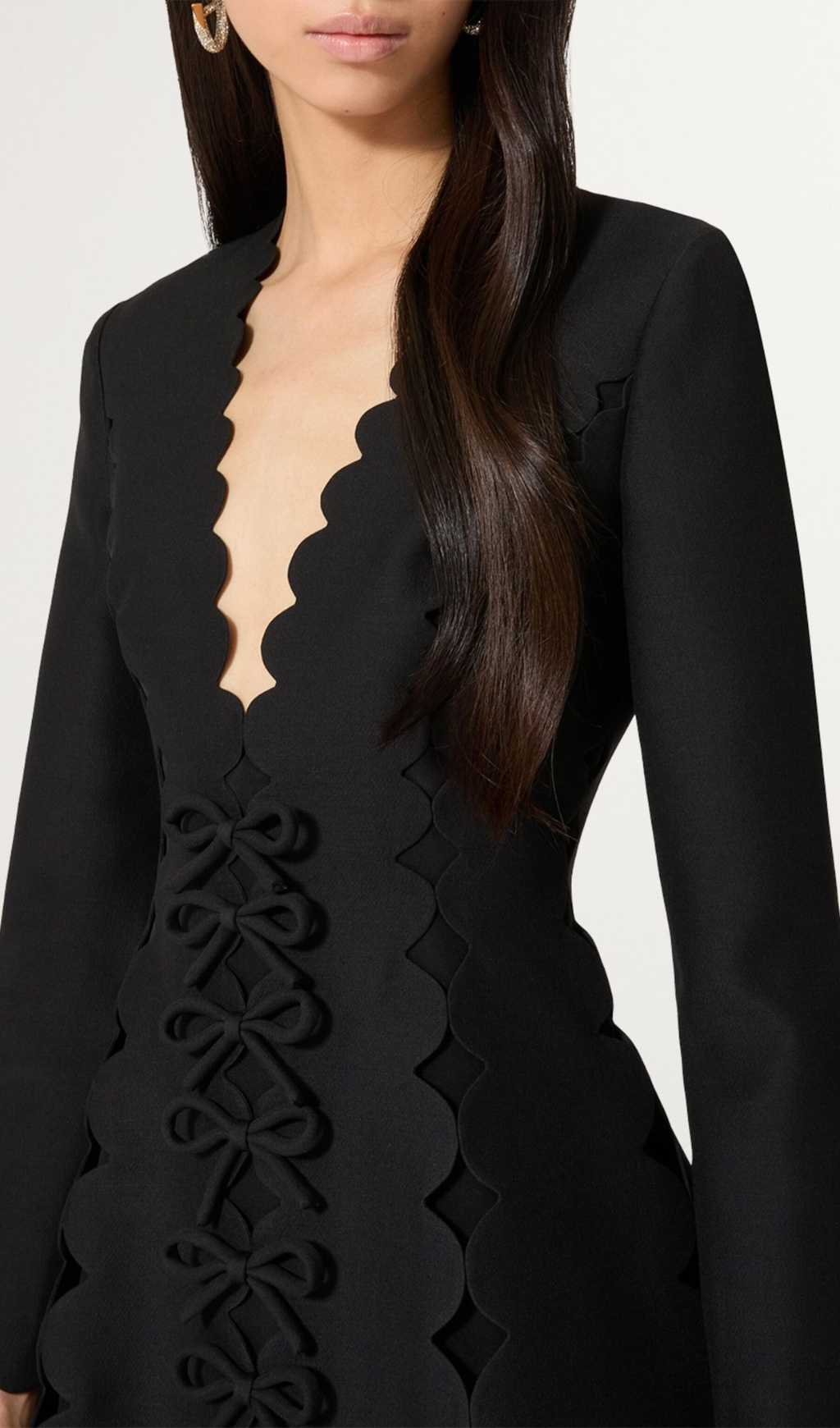 8c7f7958c19b0695bbae69f48ff90f8a.jpg Fashionslee Women Breonna Black Bow Long Sleeve Mini Dress